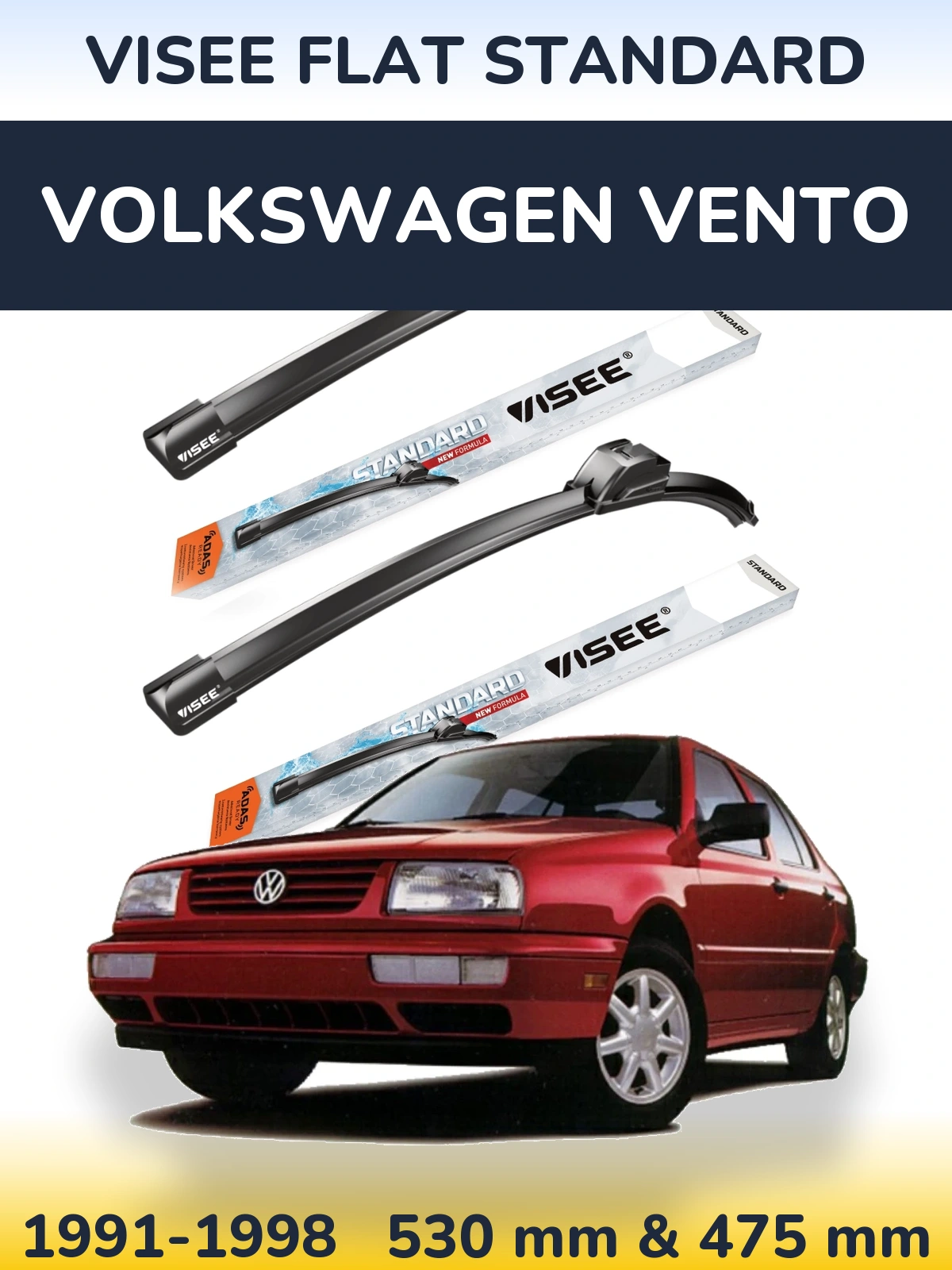 Torkarblad VISEE FLAT STANDARD för Volkswagen Vento