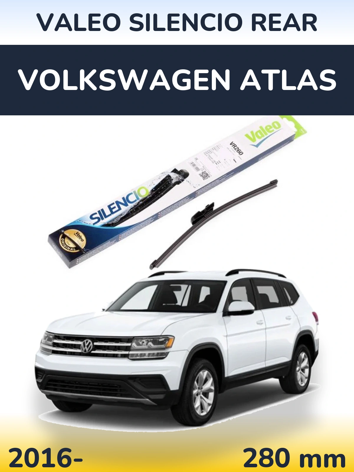 Torkarblad Valeo Silencio Rear för Volkswagen Atlas