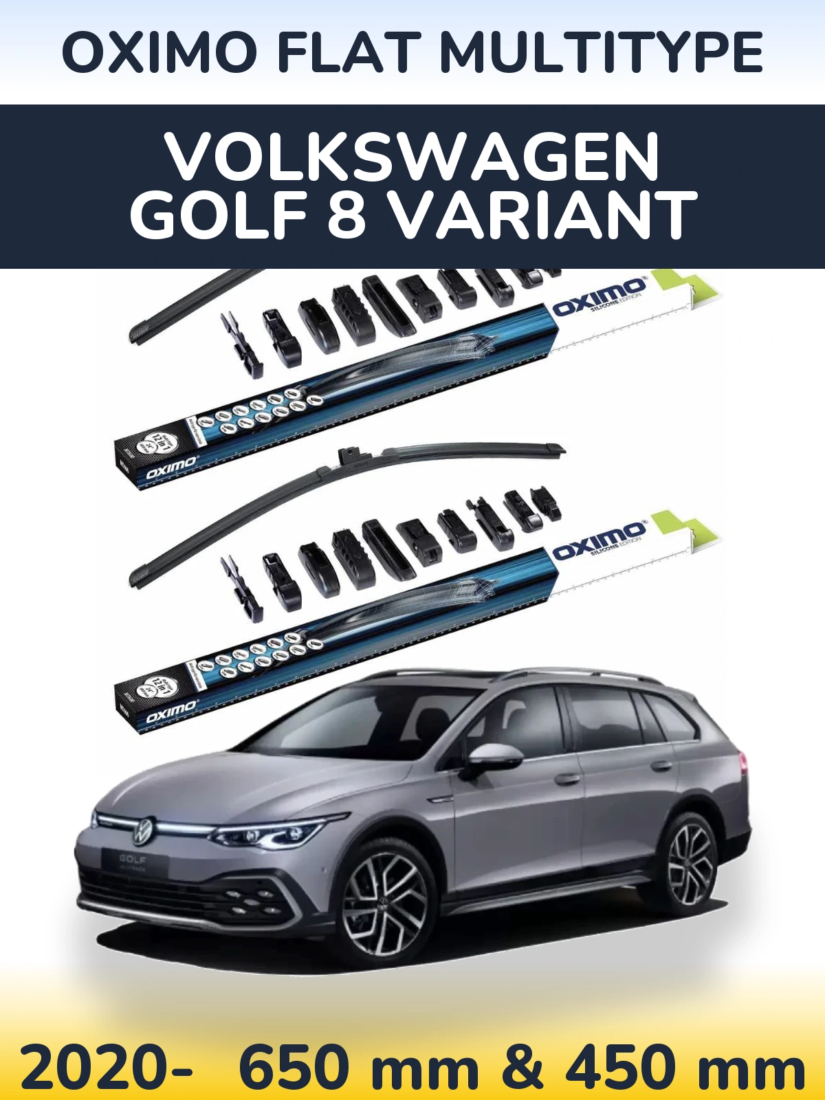 Torkarblad Oximo Flat MultiType för Volkswagen Golf 8 Variant