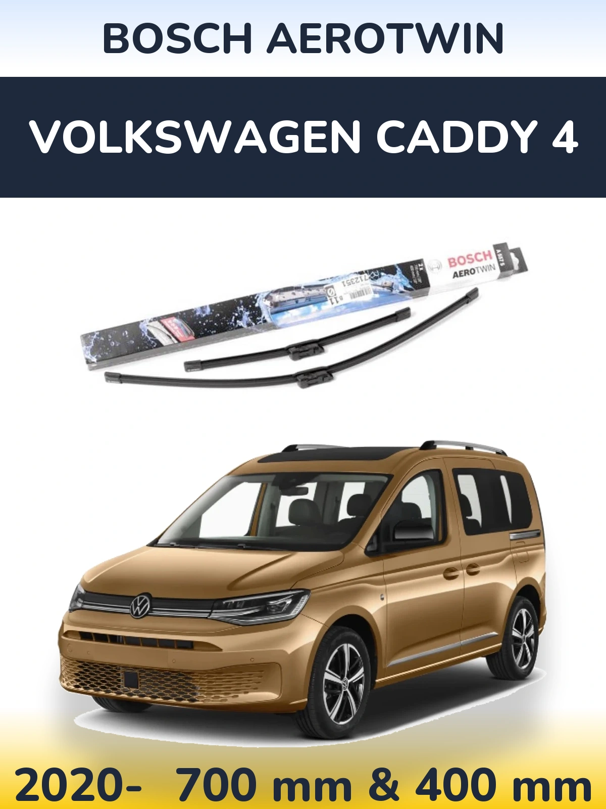 Torkarblad BOSCH AeroTwin för Volkswagen Caddy 4