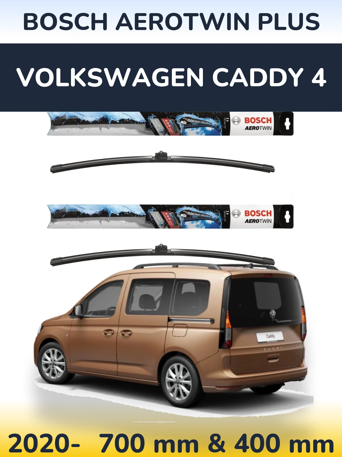 Torkarblad BOSCH AeroTwin Plus för Volkswagen Caddy 4