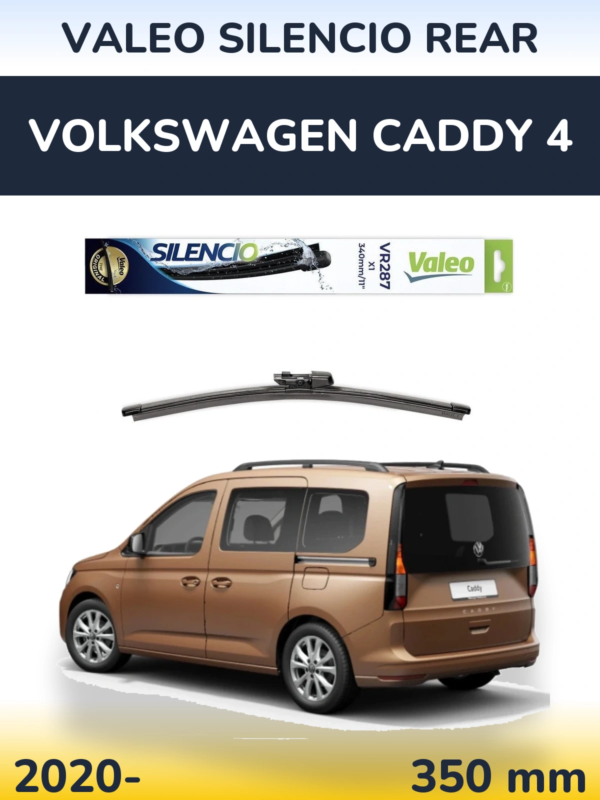Torkarblad Valeo Silencio Rear för Volkswagen Caddy 4