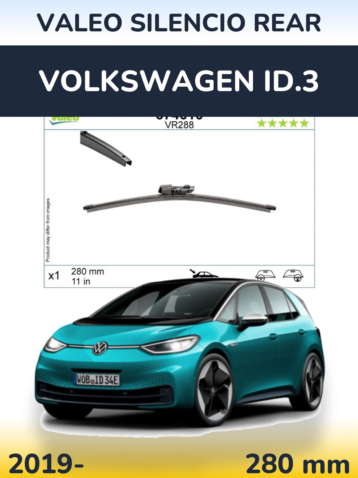 Torkarblad Valeo Silencio Rear för Volkswagen ID.3