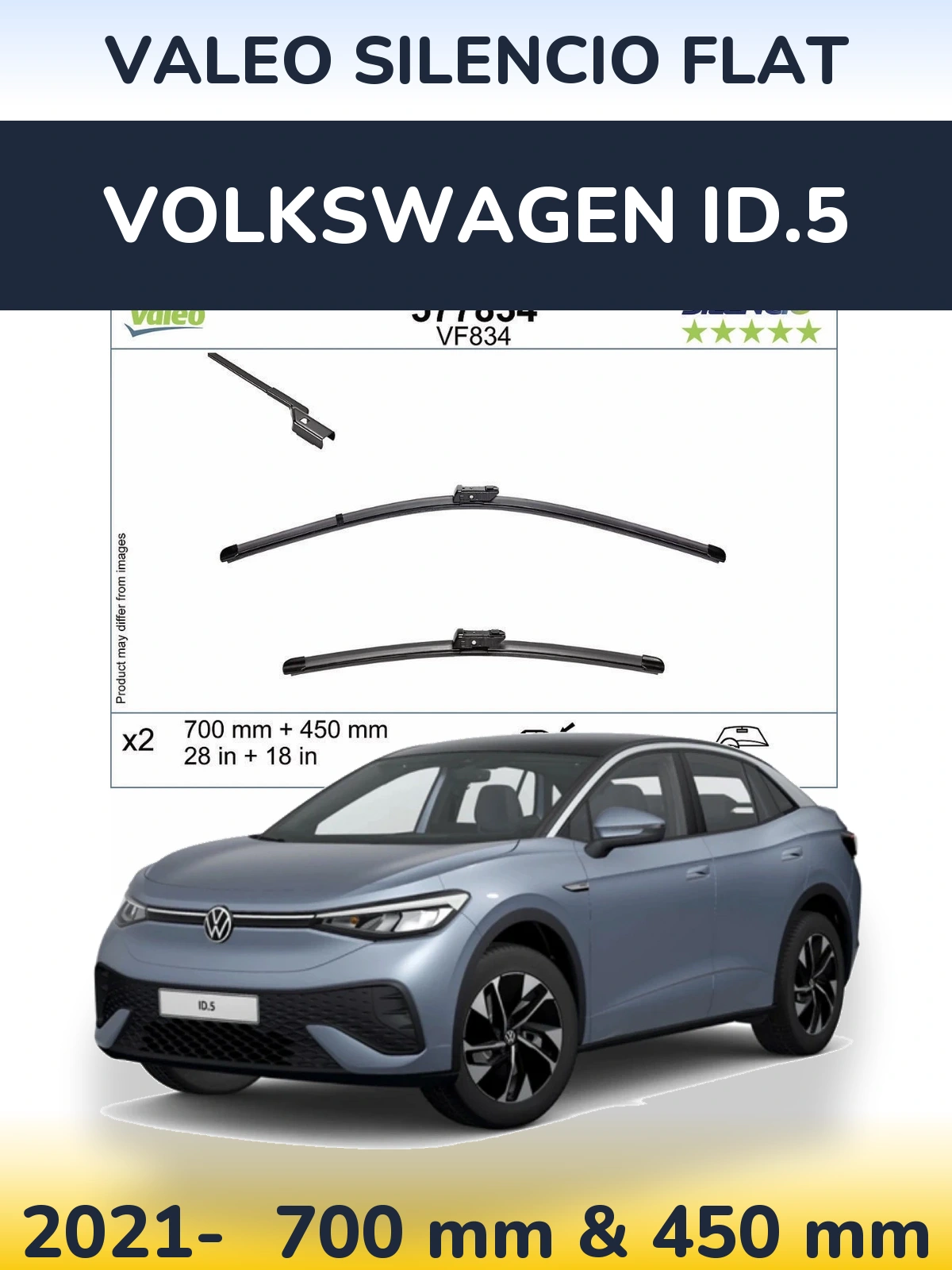 Torkarblad Valeo Silencio Flat för Volkswagen ID.5
