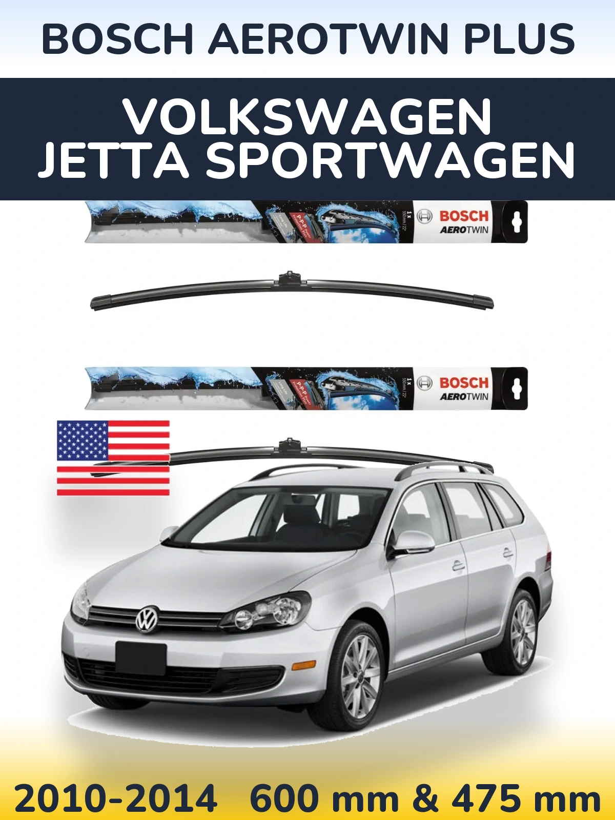 Torkarblad BOSCH AeroTwin Plus för Volkswagen Jetta SportWagen