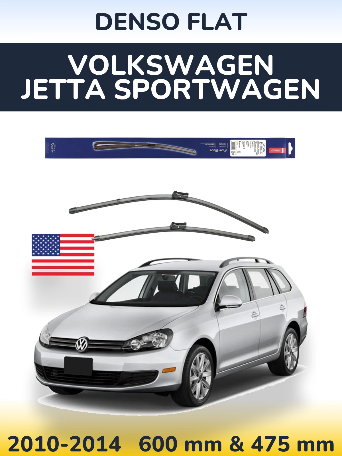 Torkarblad Denso Flat för Volkswagen Jetta SportWagen
