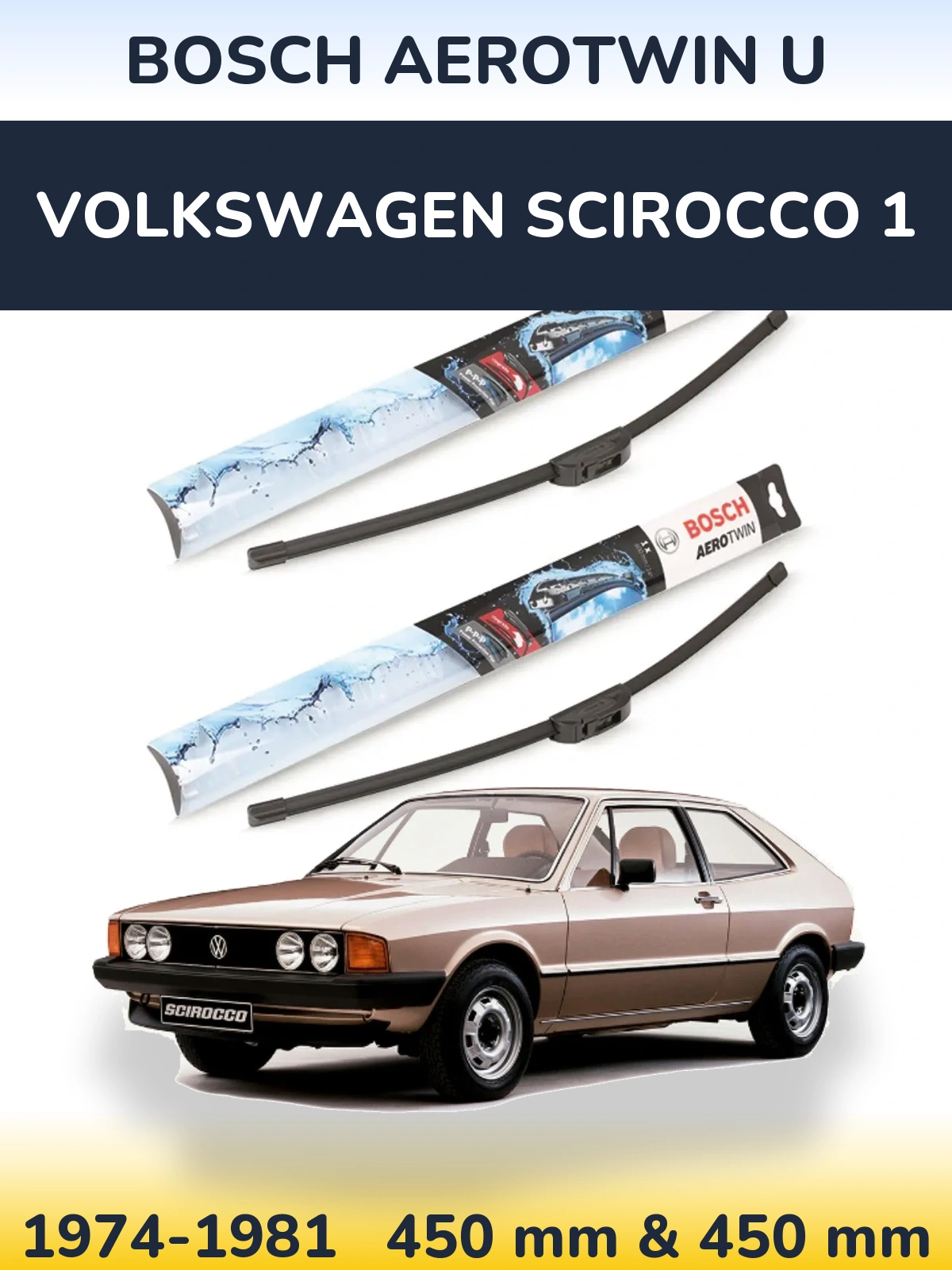 Torkarblad BOSCH AeroTwin U för Volkswagen Scirocco 1