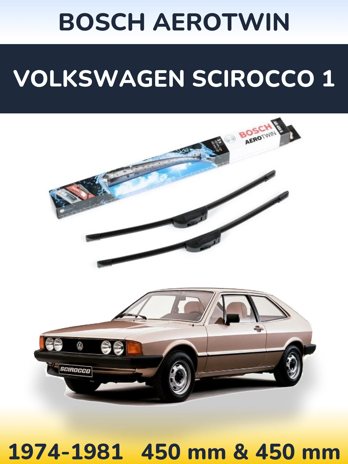 Torkarblad BOSCH AeroTwin för Volkswagen Scirocco 1