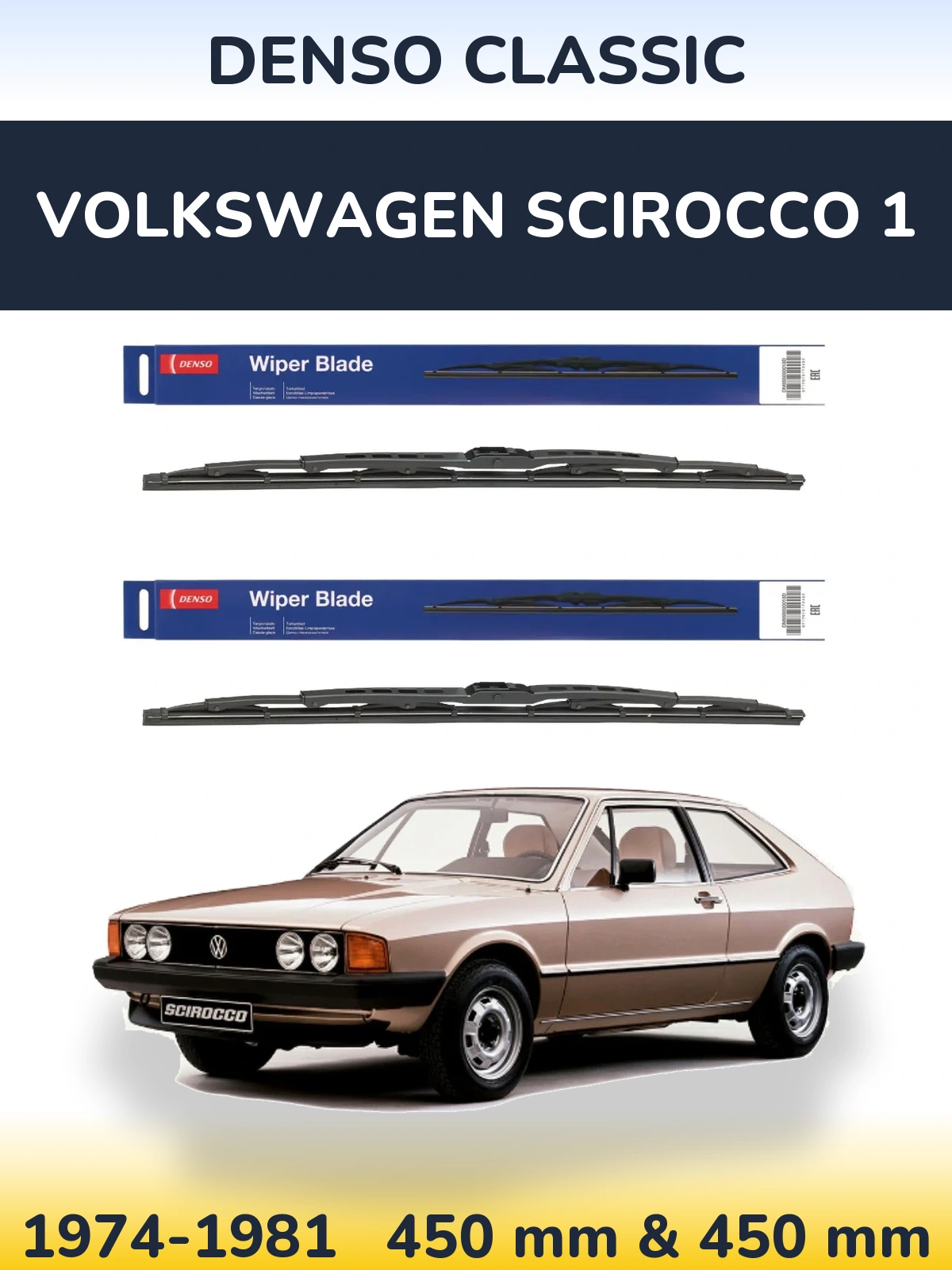 Torkarblad Denso Classic för Volkswagen Scirocco 1