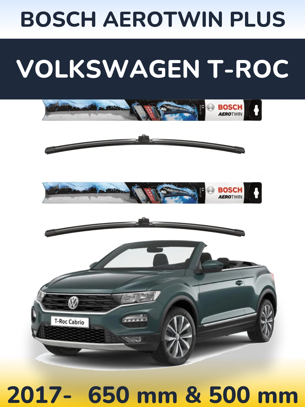 Torkarblad BOSCH AeroTwin Plus för Volkswagen T-Roc