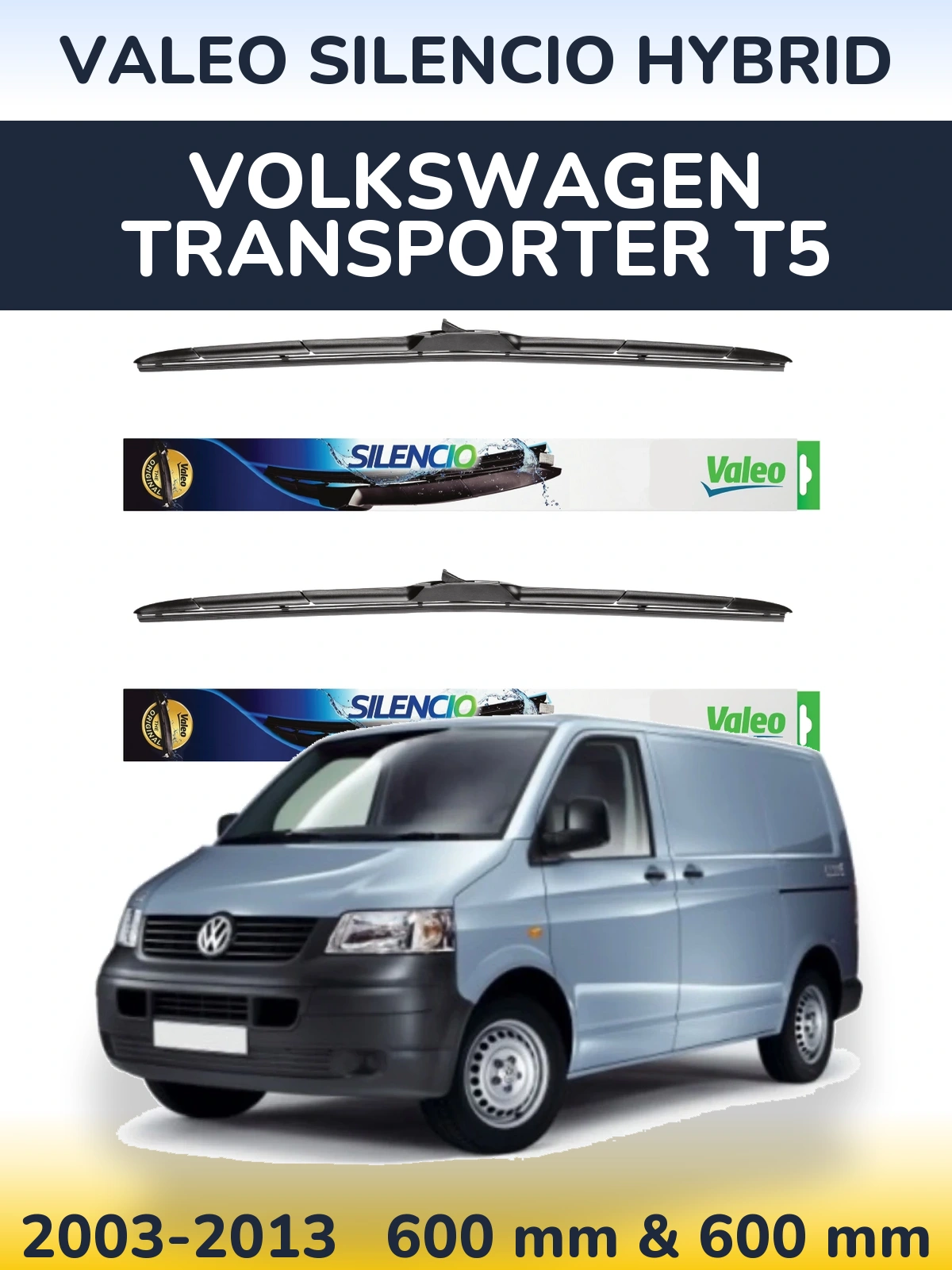 Torkarblad Valeo Silencio Hybrid för Volkswagen Transporter T5