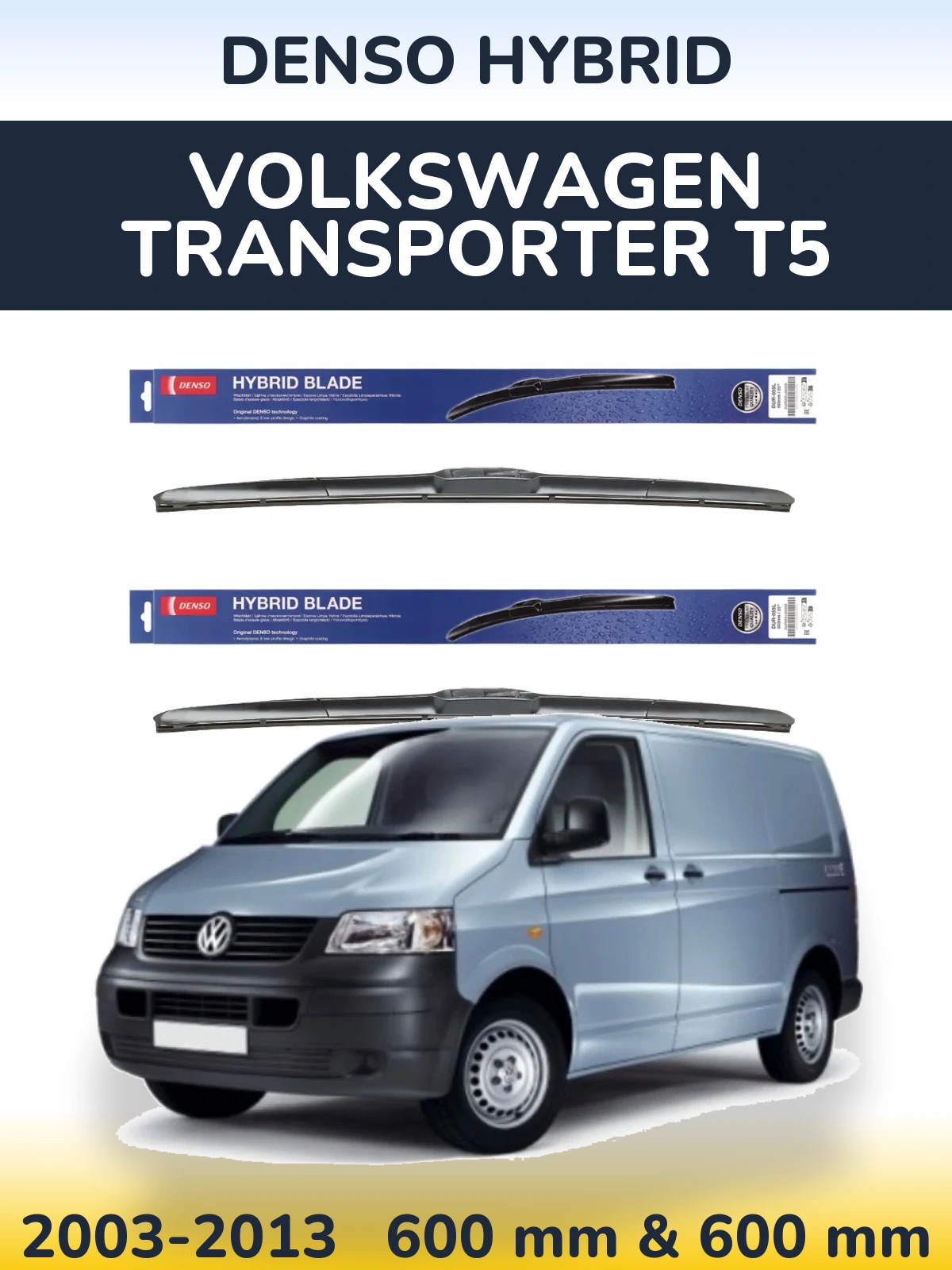 Torkarblad Denso Hybrid för Volkswagen Transporter T5