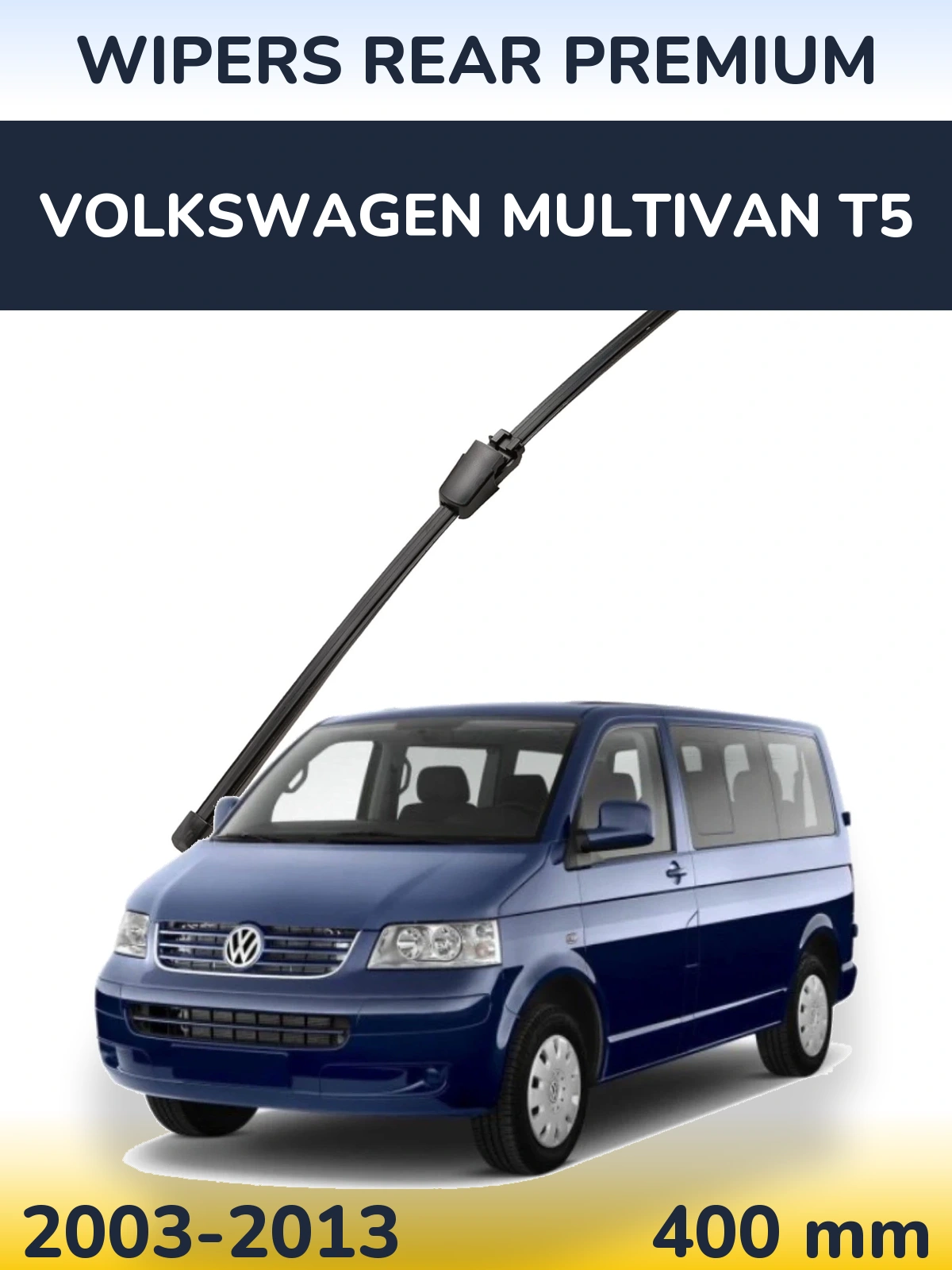 Rear wiper blade WIPERS REAR PREMIUM 400 mm for Volkswagen Multivan T5 2003-2013