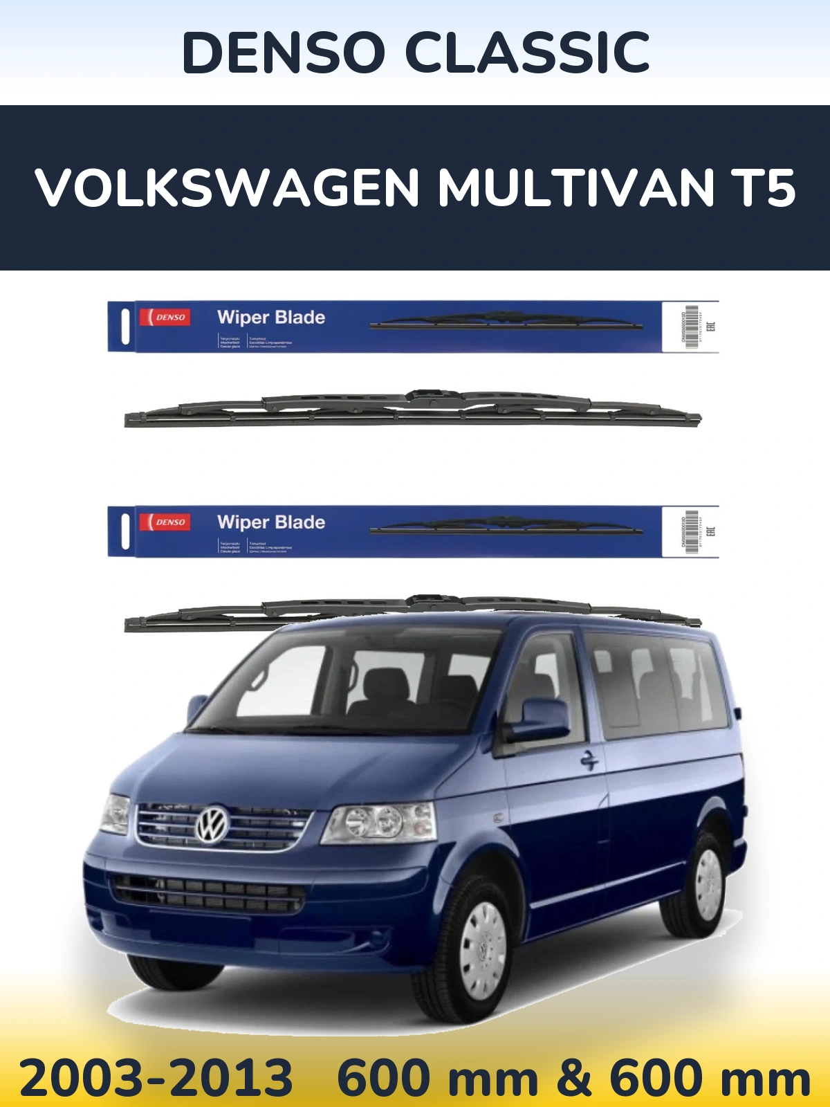 Torkarblad Denso Classic för Volkswagen Multivan T5