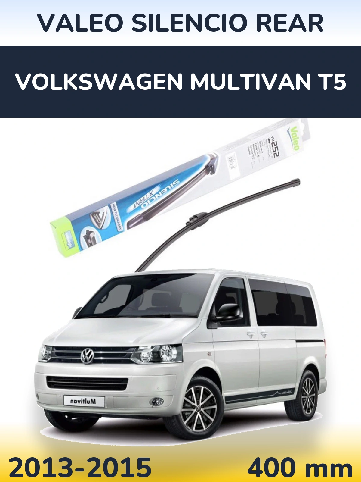 Torkarblad Valeo Silencio Rear för Volkswagen Multivan T5