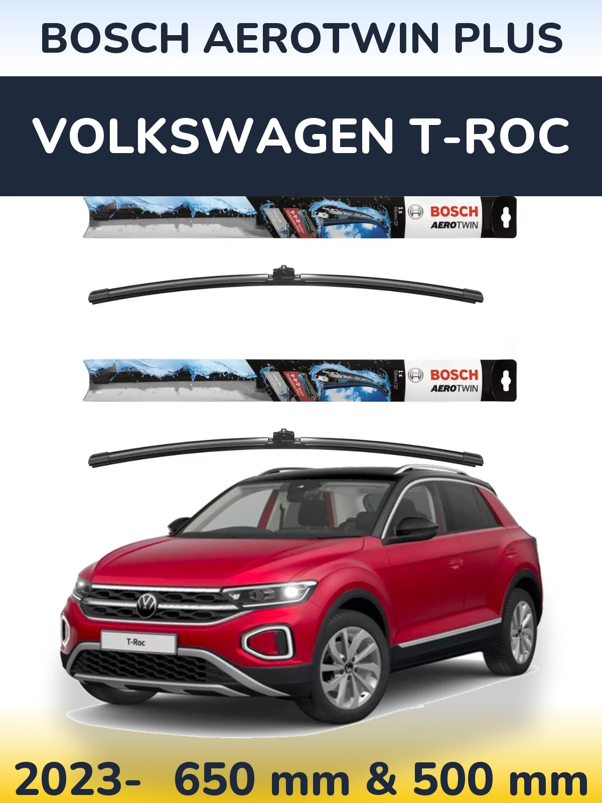 Torkarblad BOSCH AeroTwin Plus för Volkswagen T-Roc