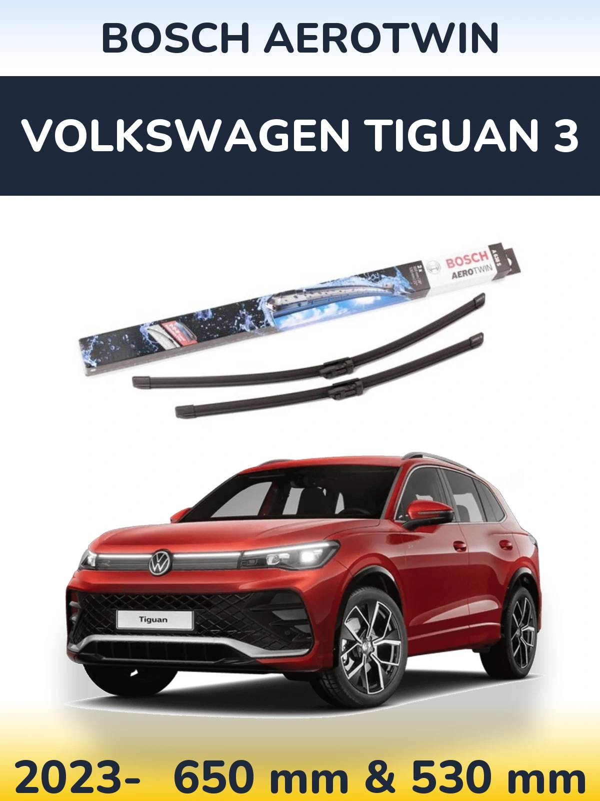 Torkarblad BOSCH AeroTwin för Volkswagen Tiguan 3