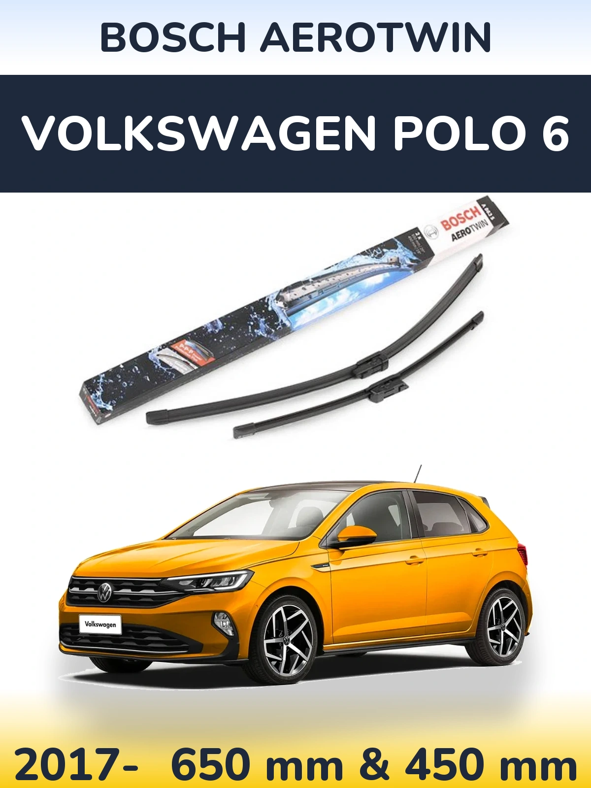 Torkarblad BOSCH AeroTwin för Volkswagen Polo 6