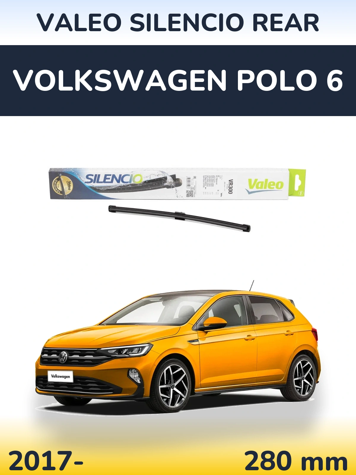 Torkarblad Valeo Silencio Rear för Volkswagen Polo 6