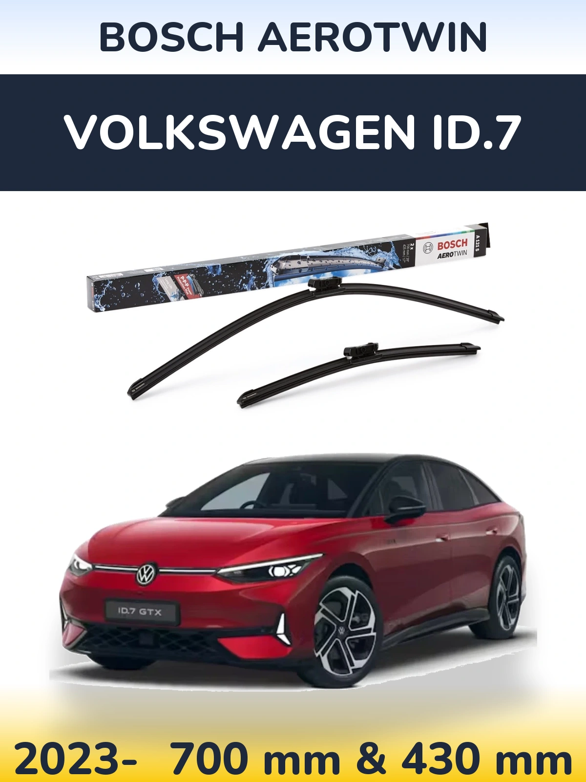 Torkarblad BOSCH AeroTwin för Volkswagen ID.7