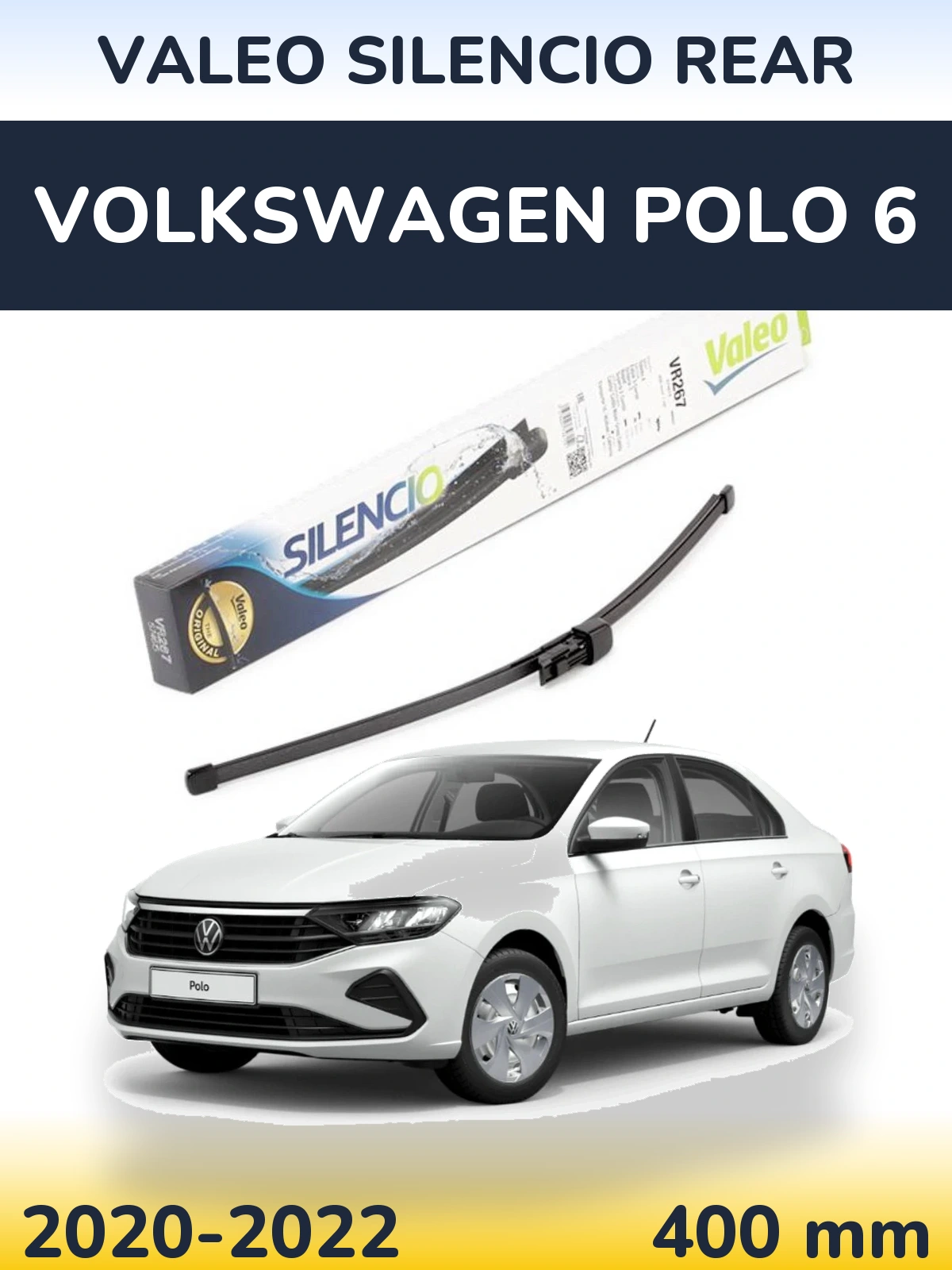 Torkarblad Valeo Silencio Rear för Volkswagen Polo 6