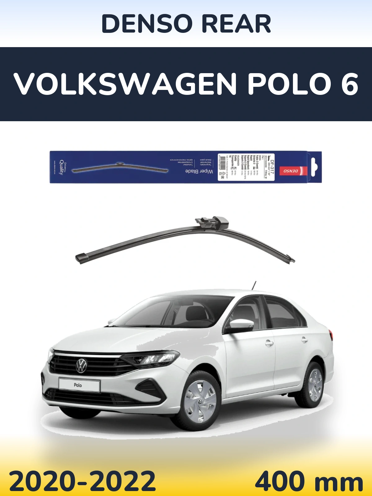 Torkarblad Denso Rear för Volkswagen Polo 6
