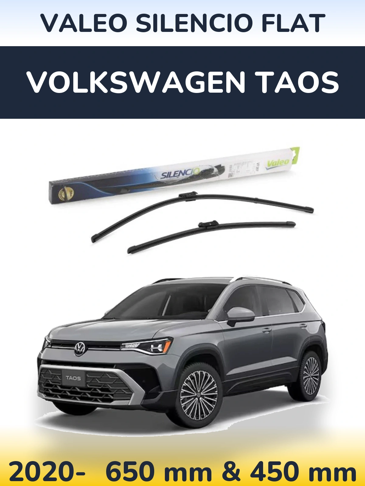 Torkarblad Valeo Silencio Flat för Volkswagen Taos