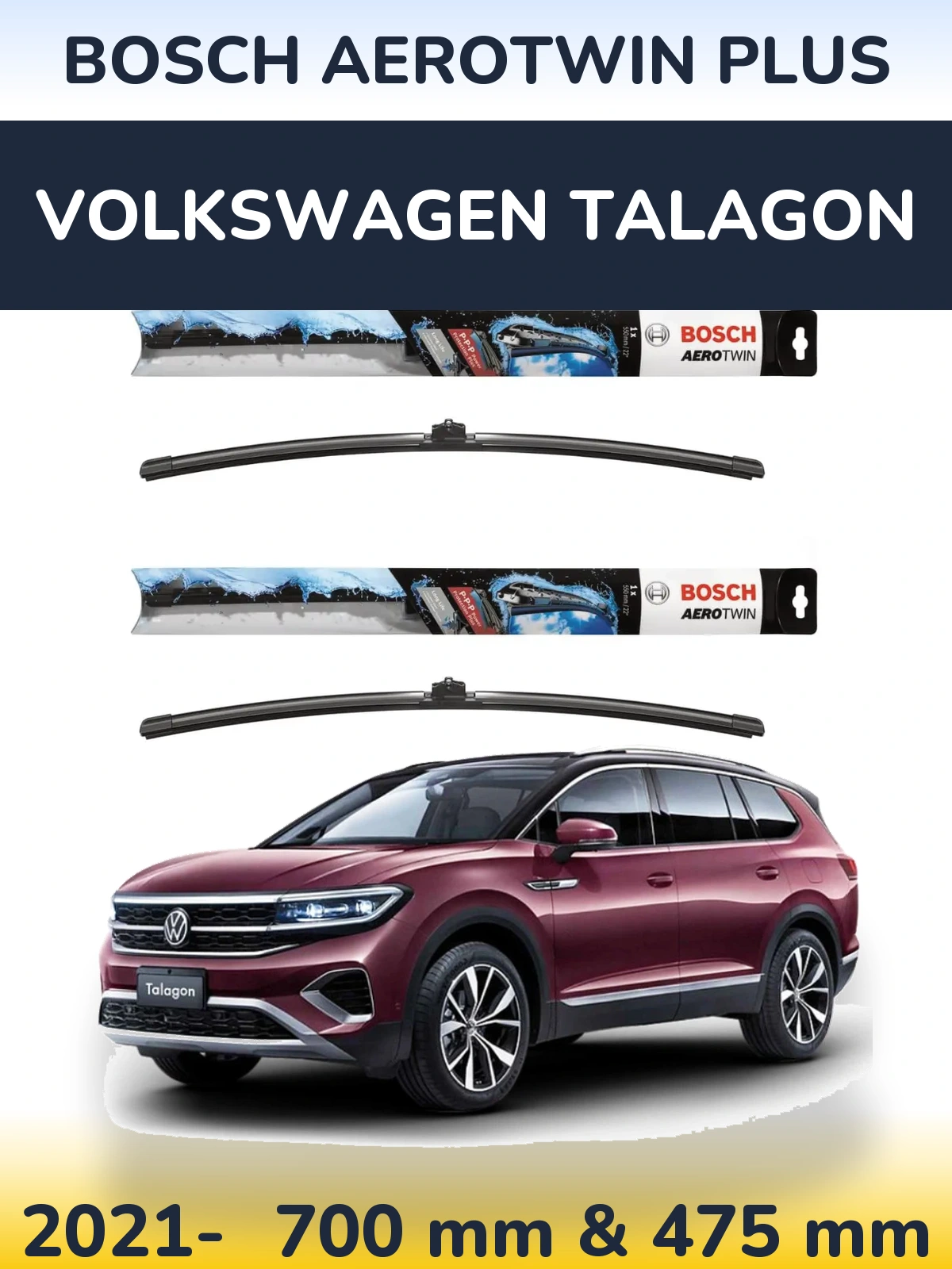 Torkarblad BOSCH AeroTwin Plus för Volkswagen Talagon