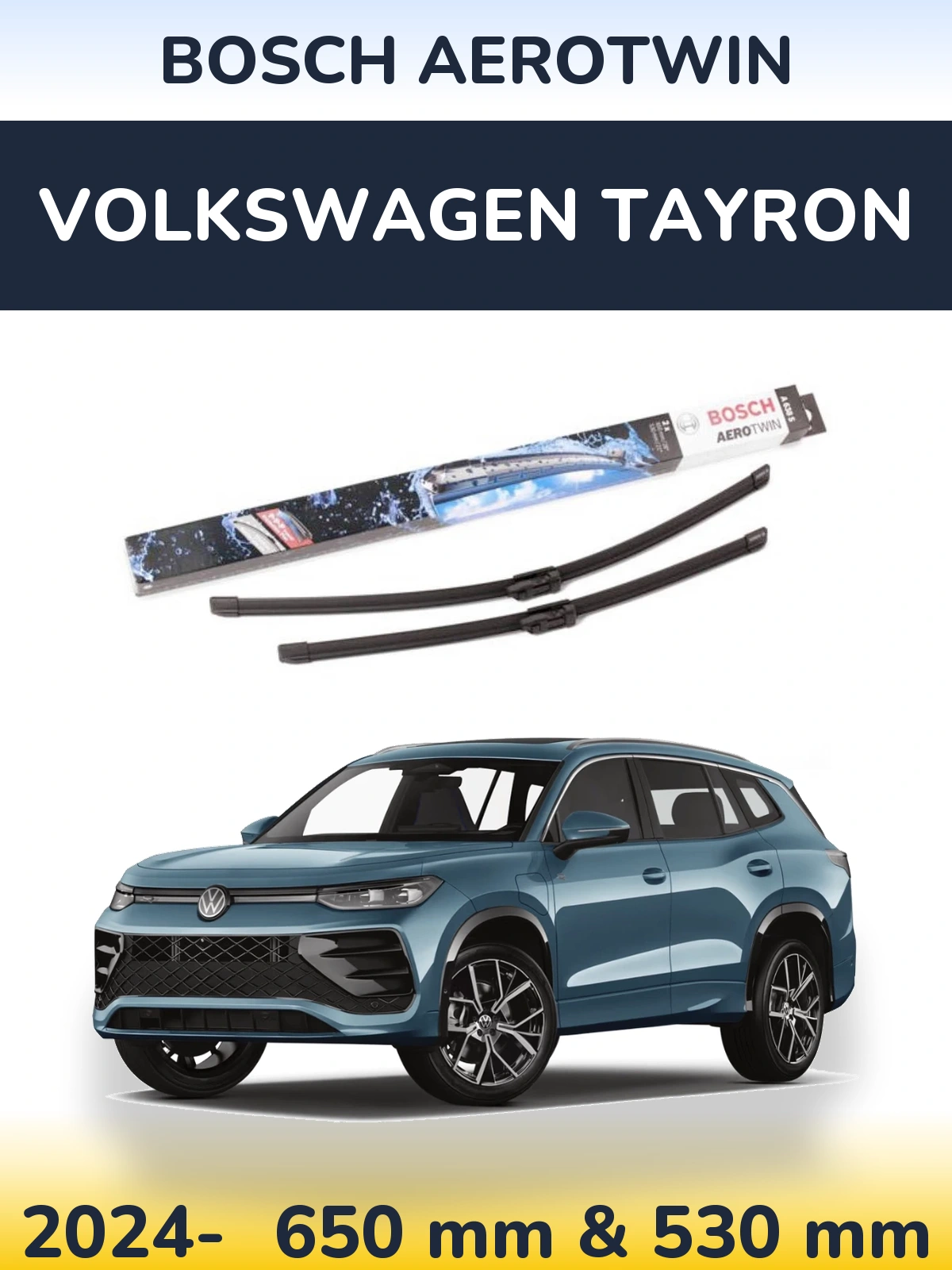 Torkarblad BOSCH AeroTwin för Volkswagen Tayron