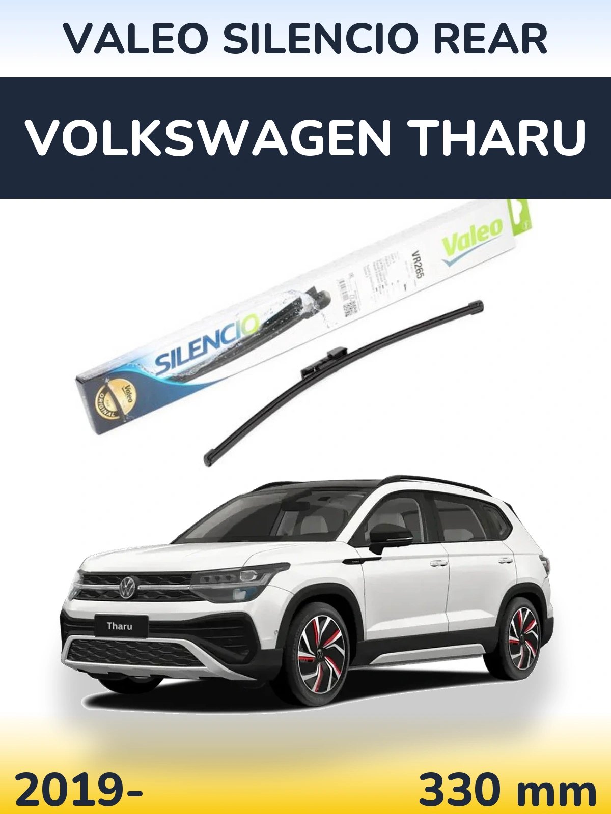 Torkarblad Valeo Silencio Rear för Volkswagen Tharu