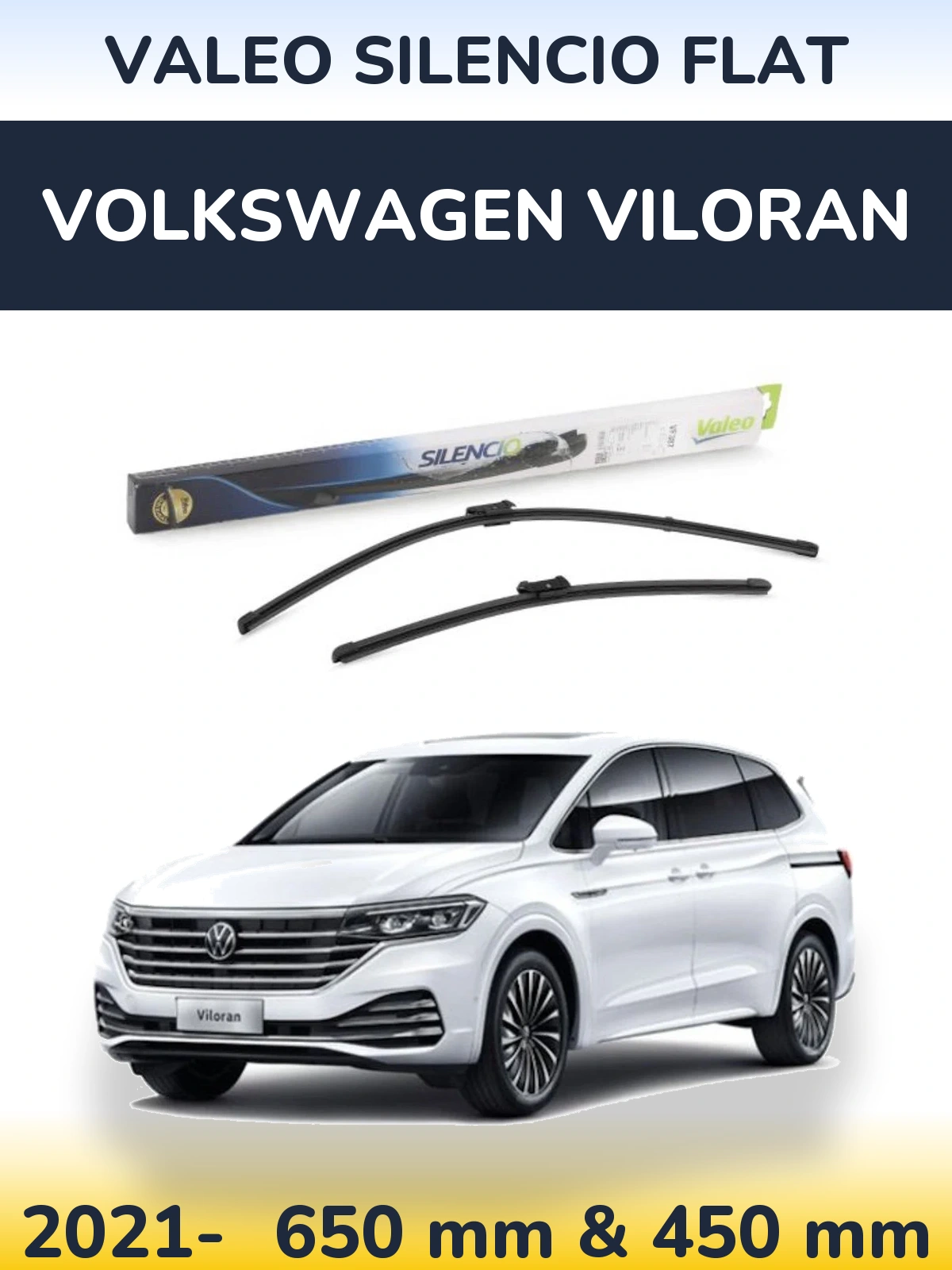 Torkarblad Valeo Silencio Flat för Volkswagen Viloran