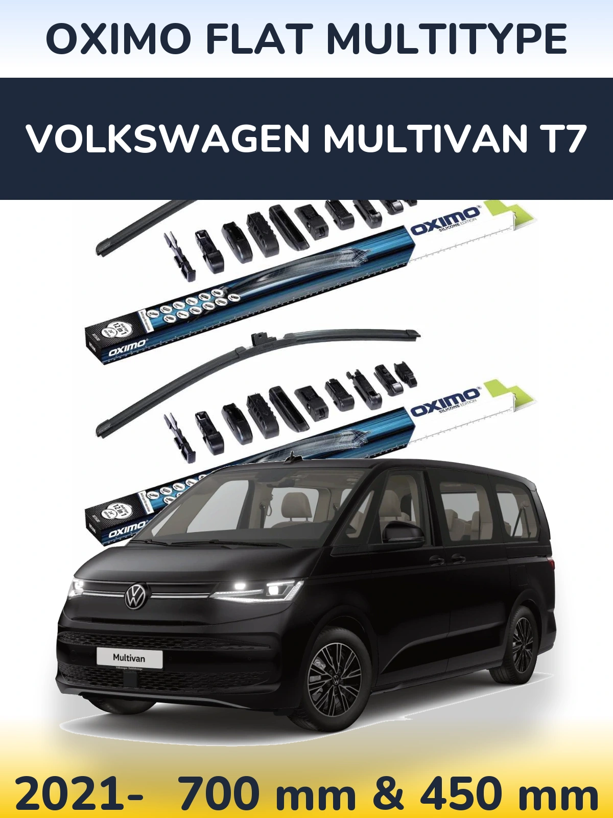 Torkarblad Oximo Flat MultiType för Volkswagen Multivan T7