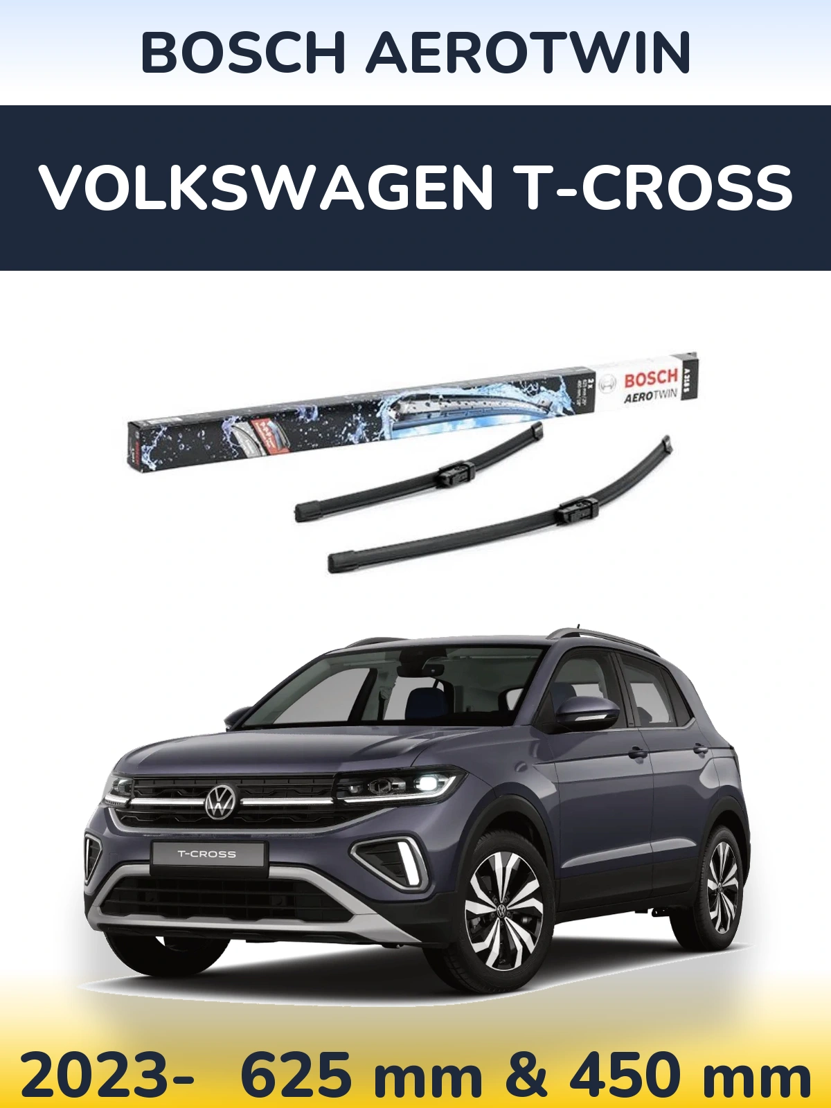 Torkarblad BOSCH AeroTwin för Volkswagen T-Cross