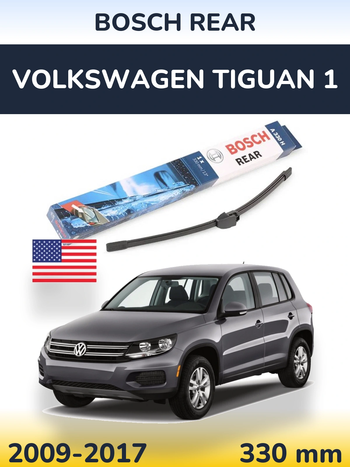 Torkarblad BOSCH Rear för Volkswagen Tiguan 1