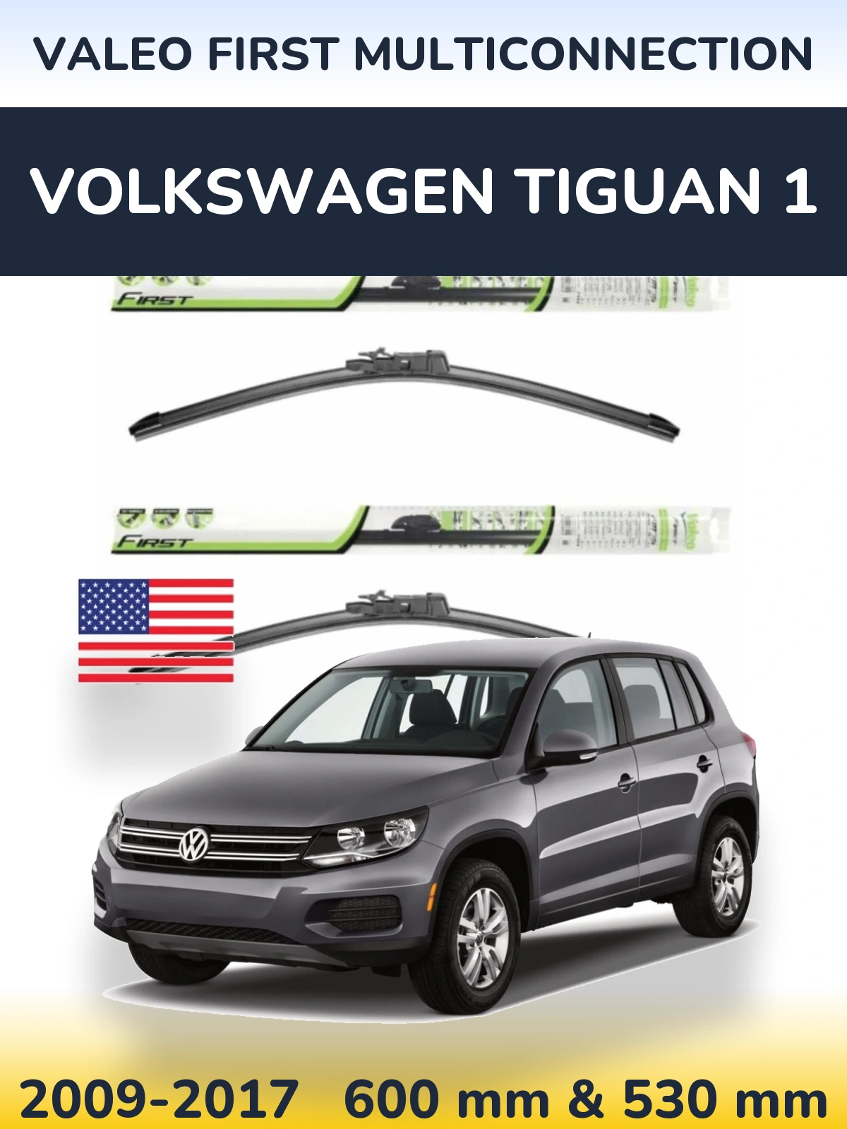 Torkarblad Valeo First MultiConnection för Volkswagen Tiguan 1