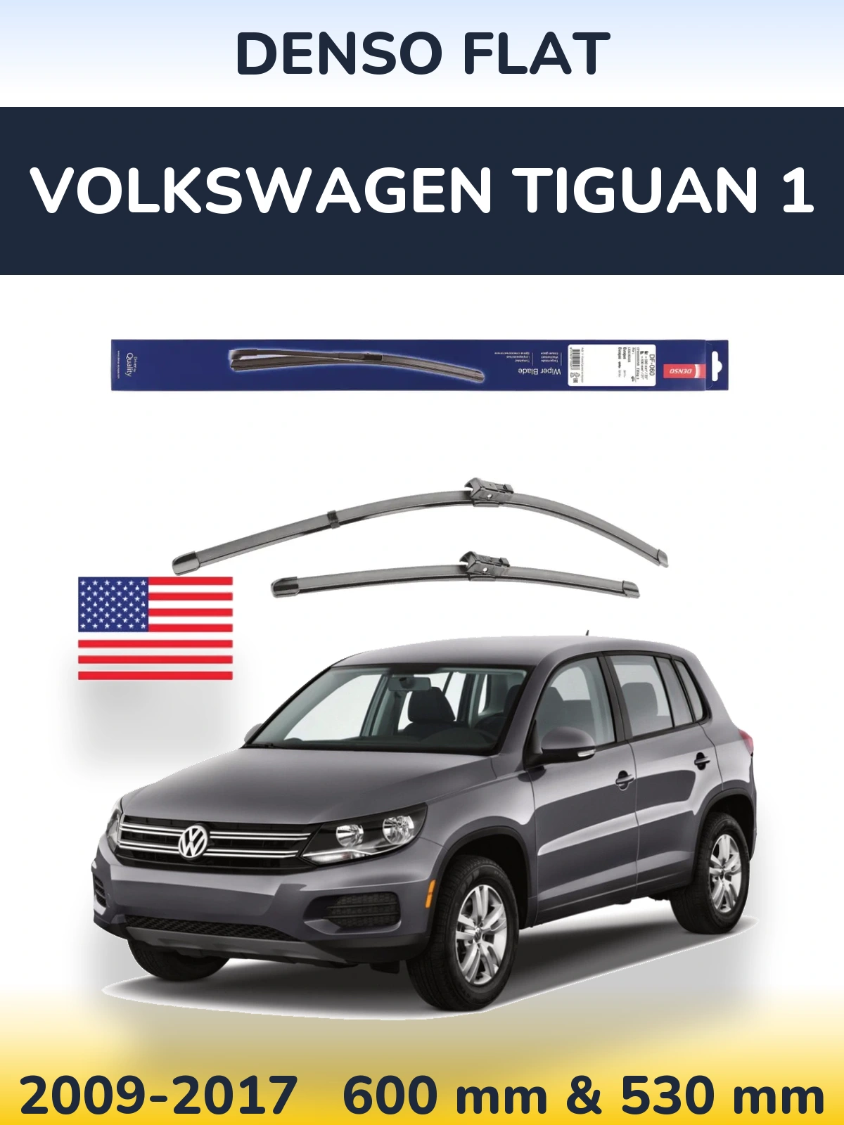 Torkarblad Denso Flat för Volkswagen Tiguan 1