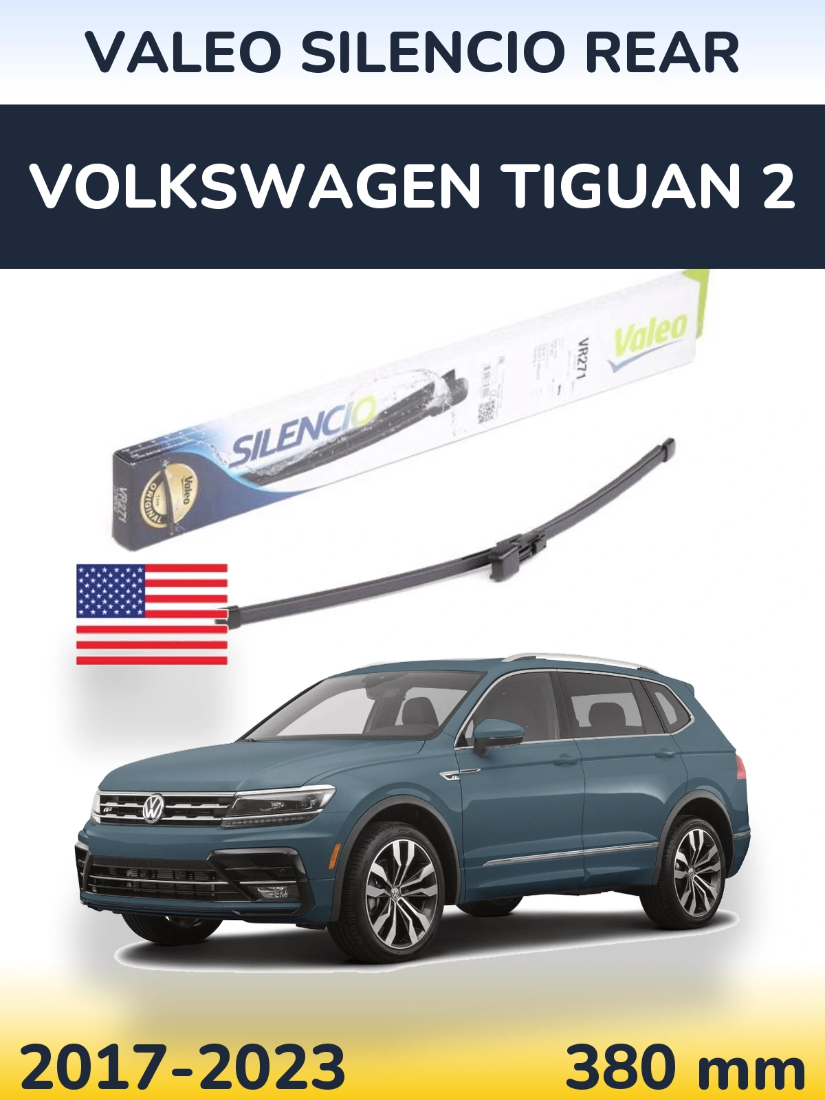 Torkarblad Valeo Silencio Rear för Volkswagen Tiguan 2