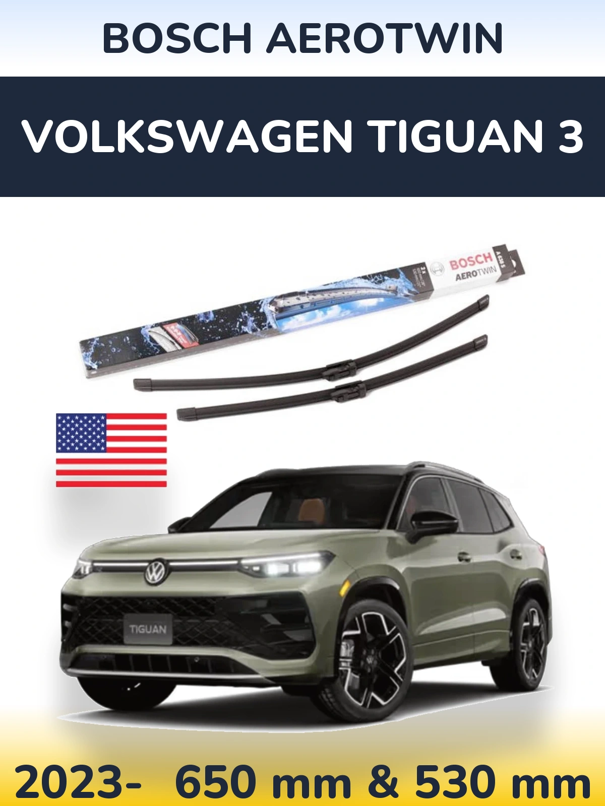 Torkarblad BOSCH AeroTwin för Volkswagen Tiguan 3