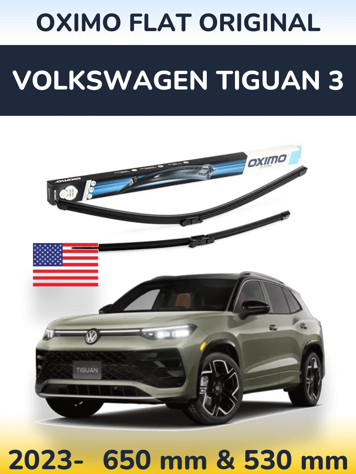Torkarblad Oximo Flat Original för Volkswagen Tiguan 3