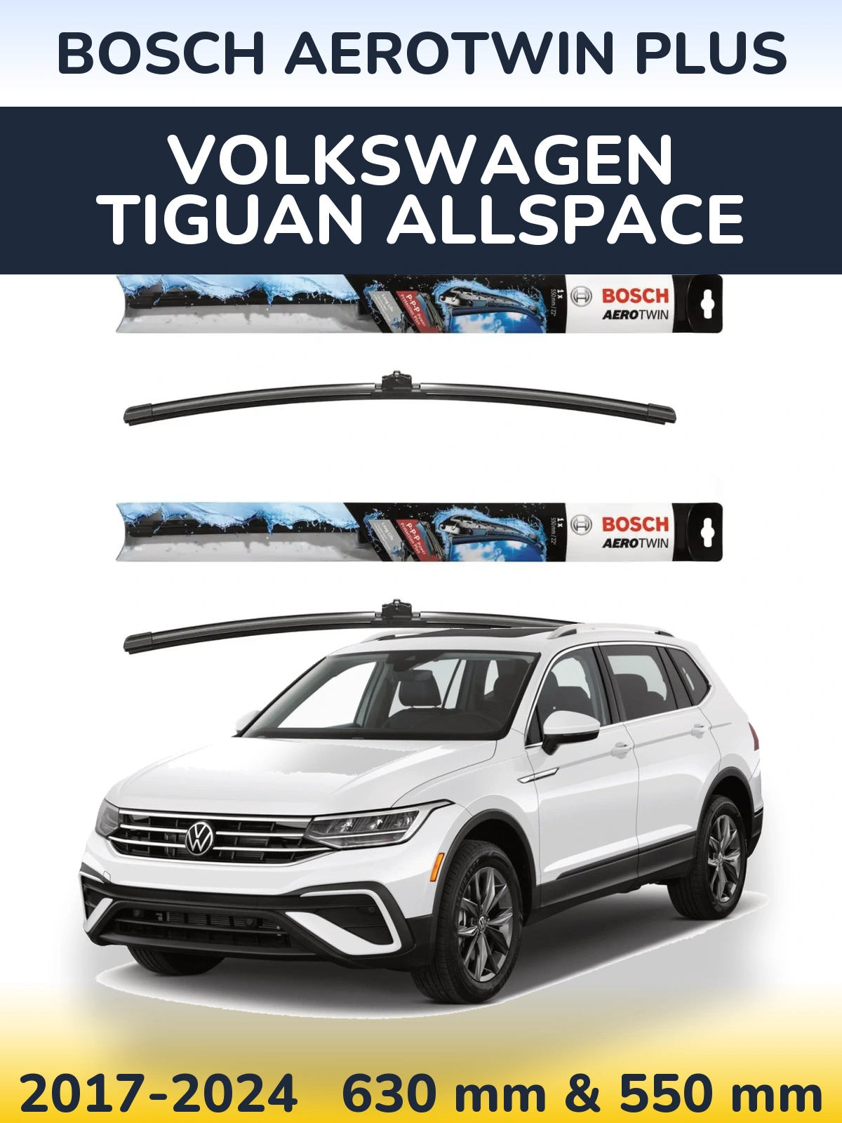 Torkarblad BOSCH AeroTwin Plus för Volkswagen Tiguan Allspace