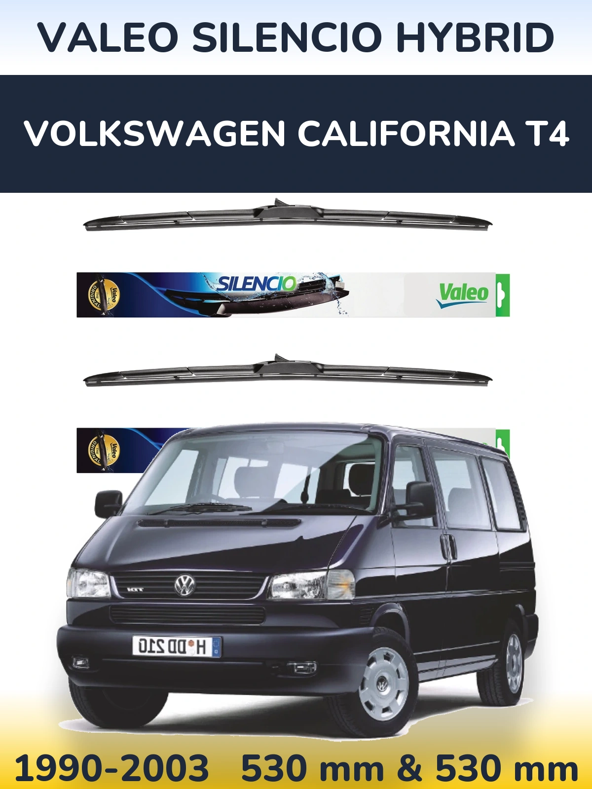 Torkarblad Valeo Silencio Hybrid för Volkswagen California T4
