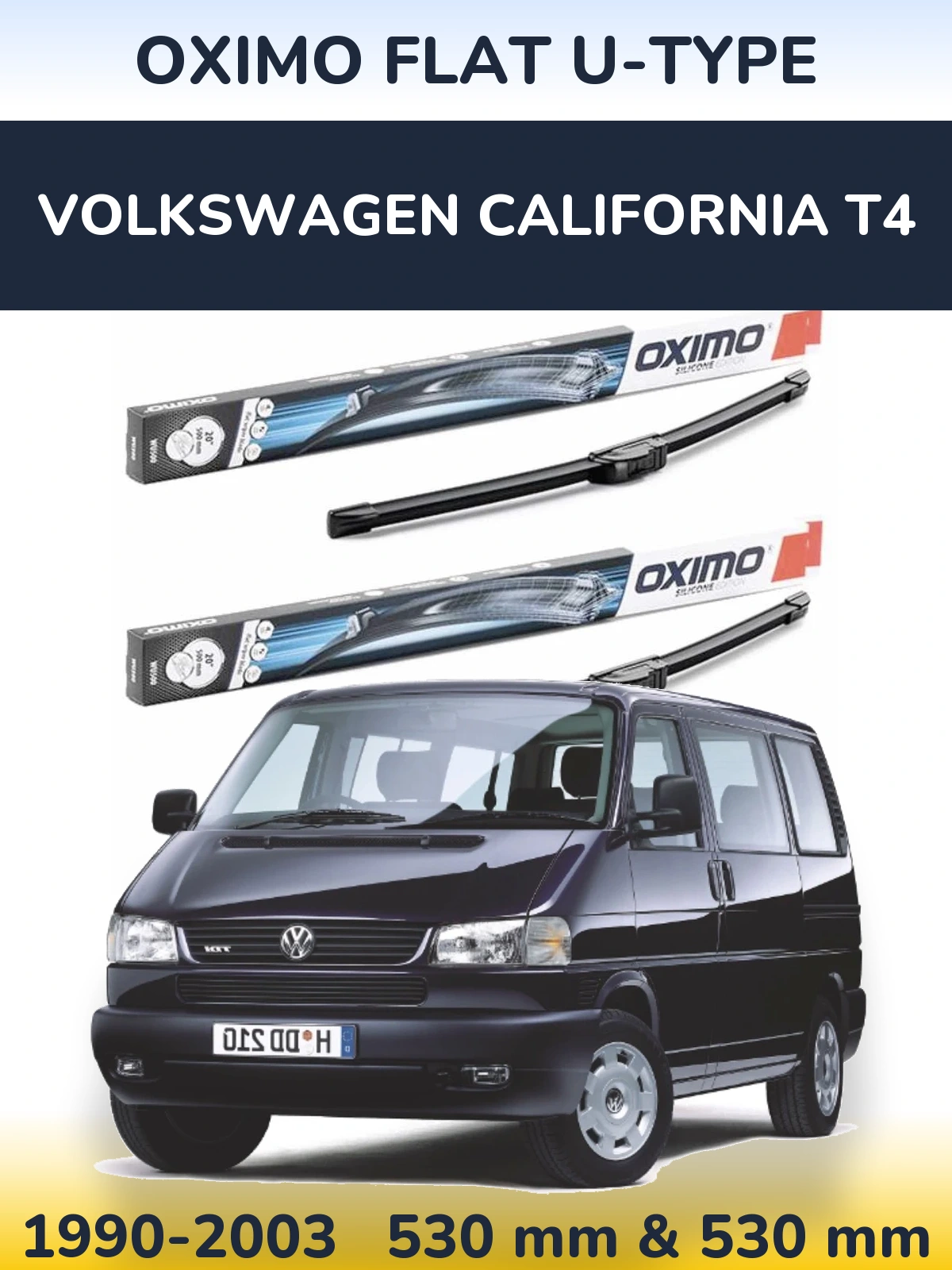 Torkarblad Oximo Flat U-type för Volkswagen California T4