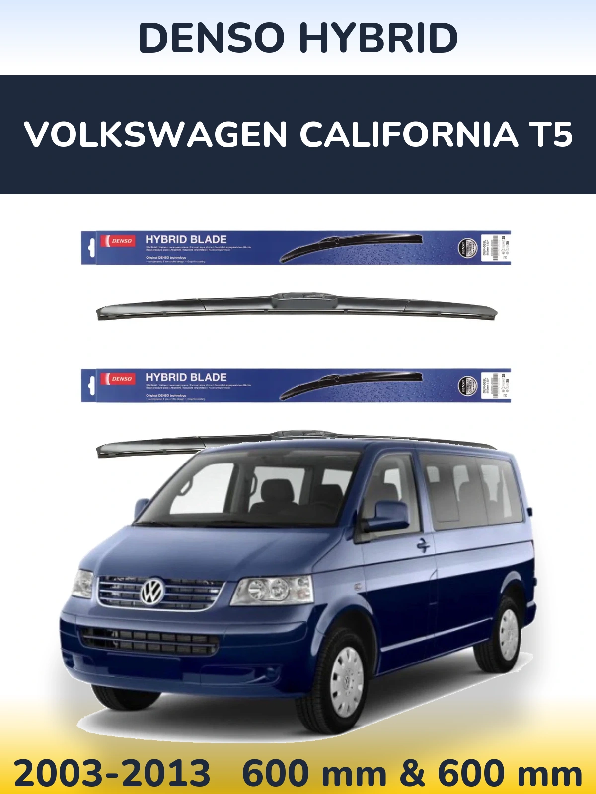 Torkarblad Denso Hybrid för Volkswagen California T5