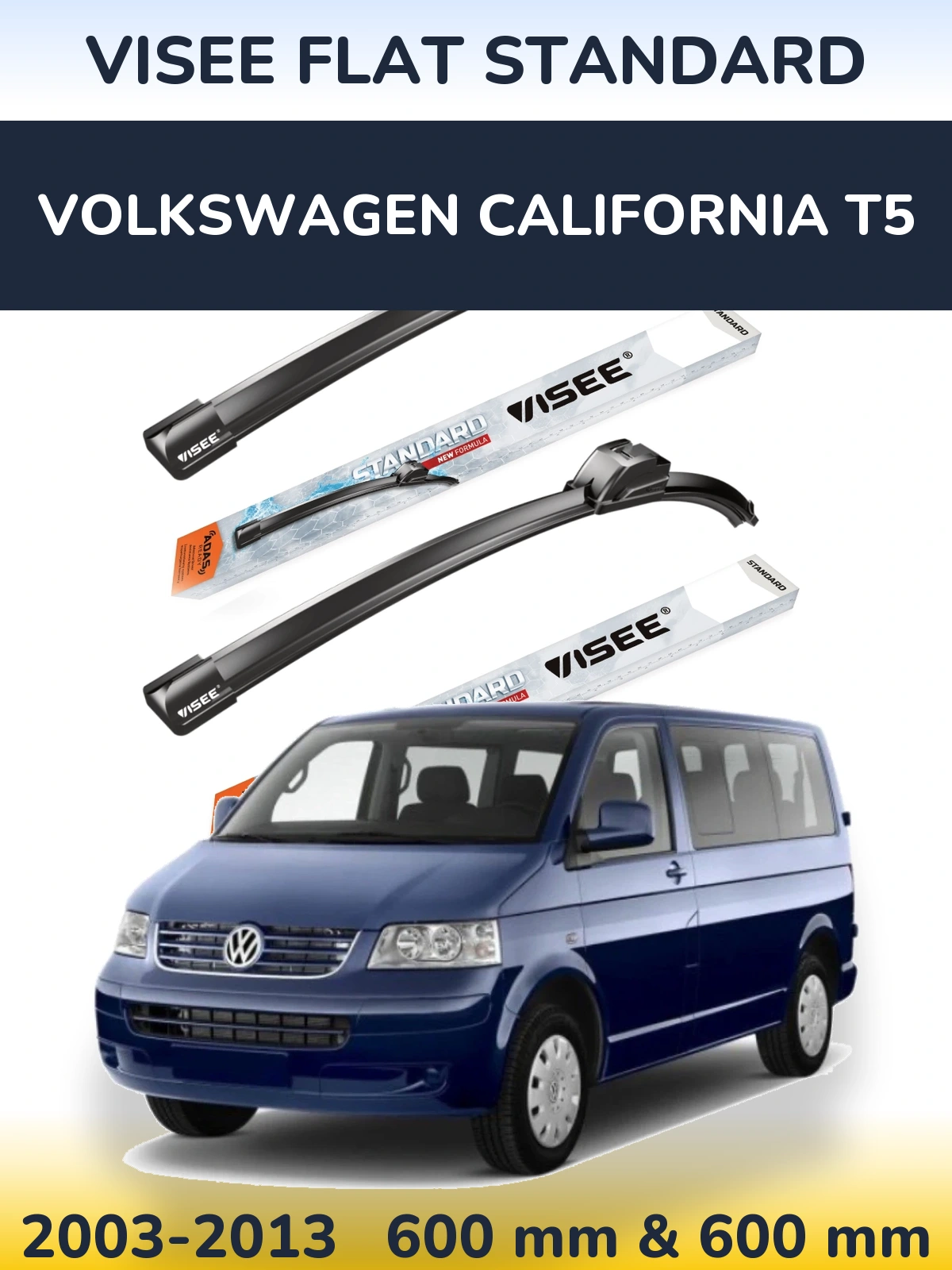 Torkarblad VISEE FLAT STANDARD för Volkswagen California T5