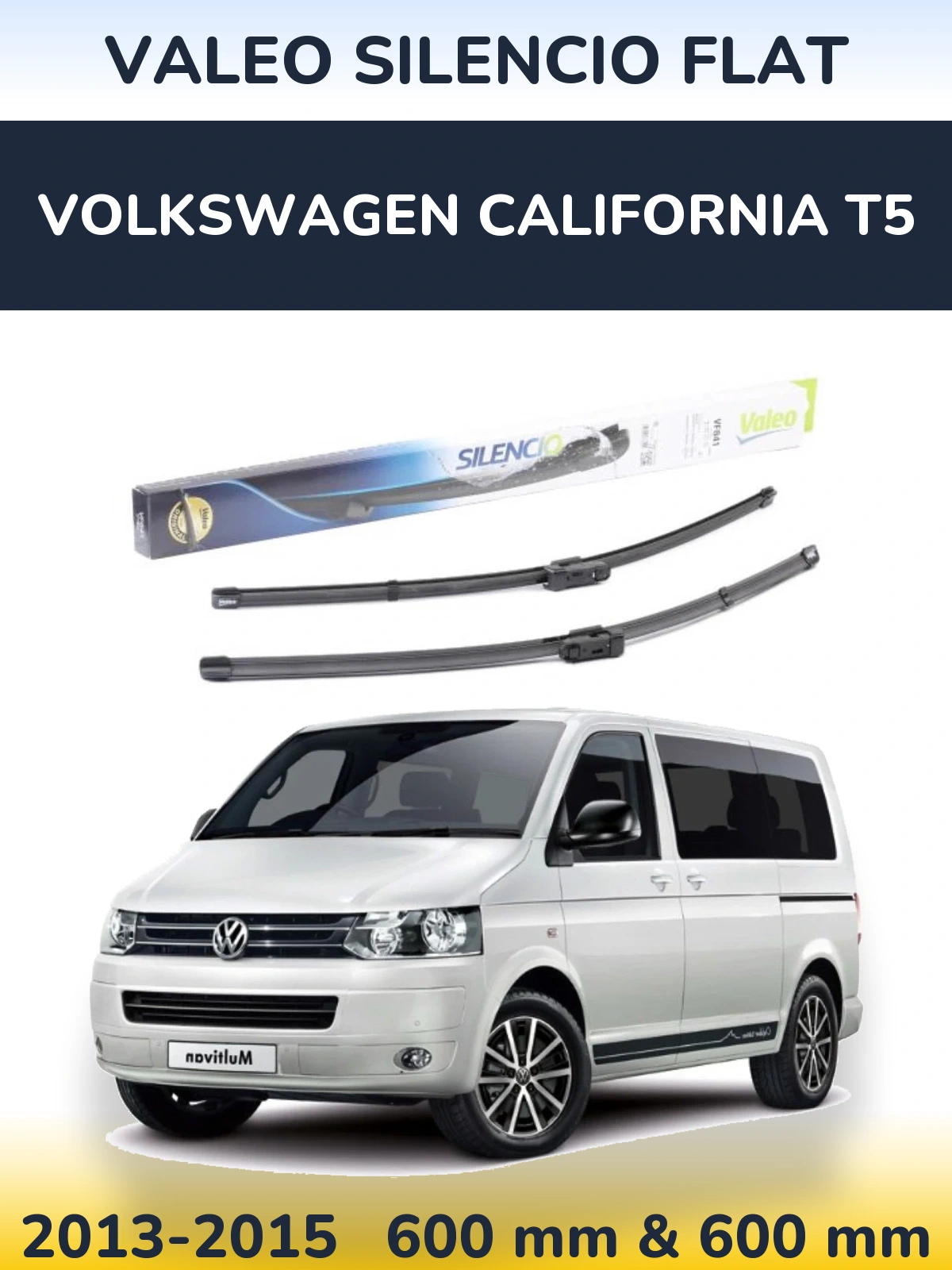 Torkarblad Valeo Silencio Flat för Volkswagen California T5