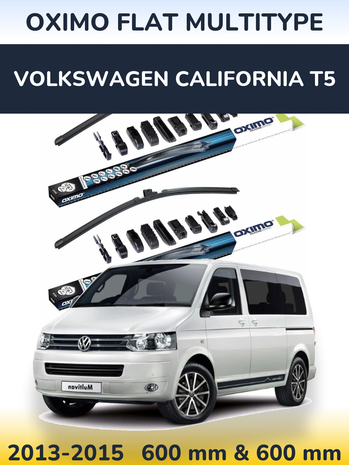 Torkarblad Oximo Flat MultiType för Volkswagen California T5