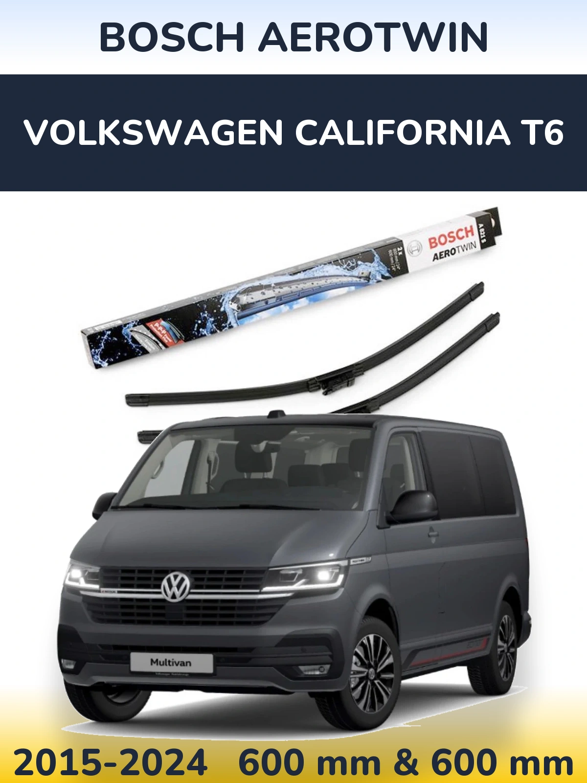 Torkarblad BOSCH AeroTwin för Volkswagen California T6