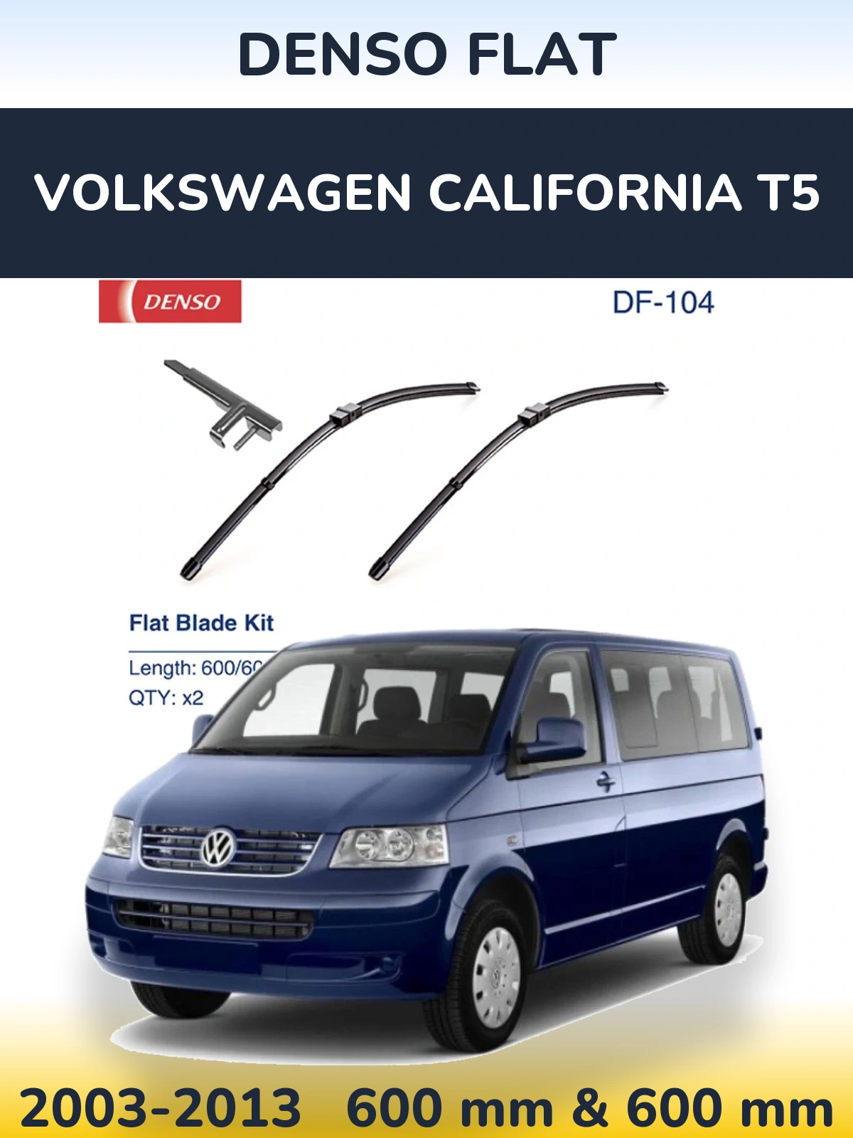 Torkarblad Denso Flat för Volkswagen California T5