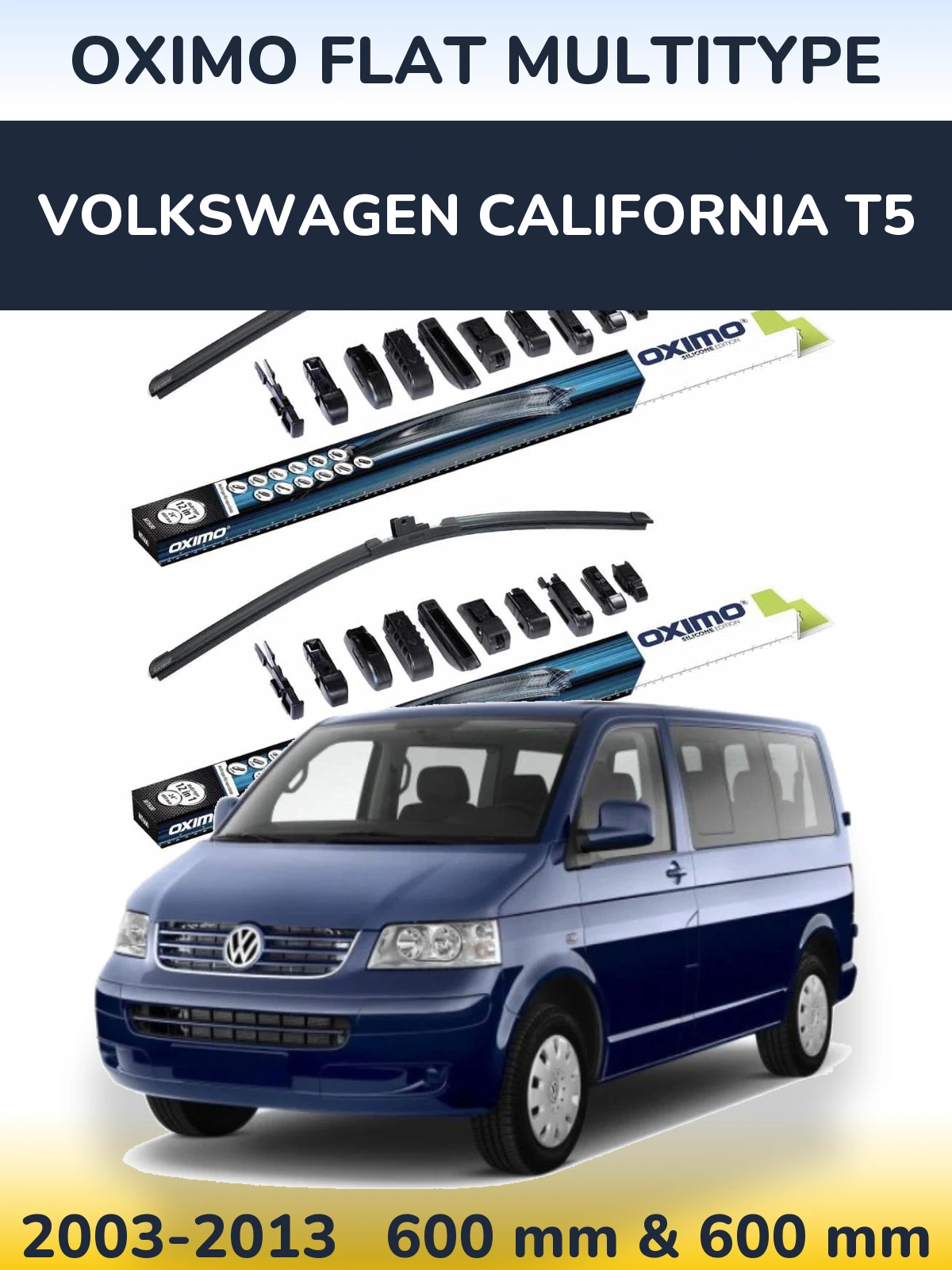 Torkarblad Oximo Flat MultiType för Volkswagen California T5
