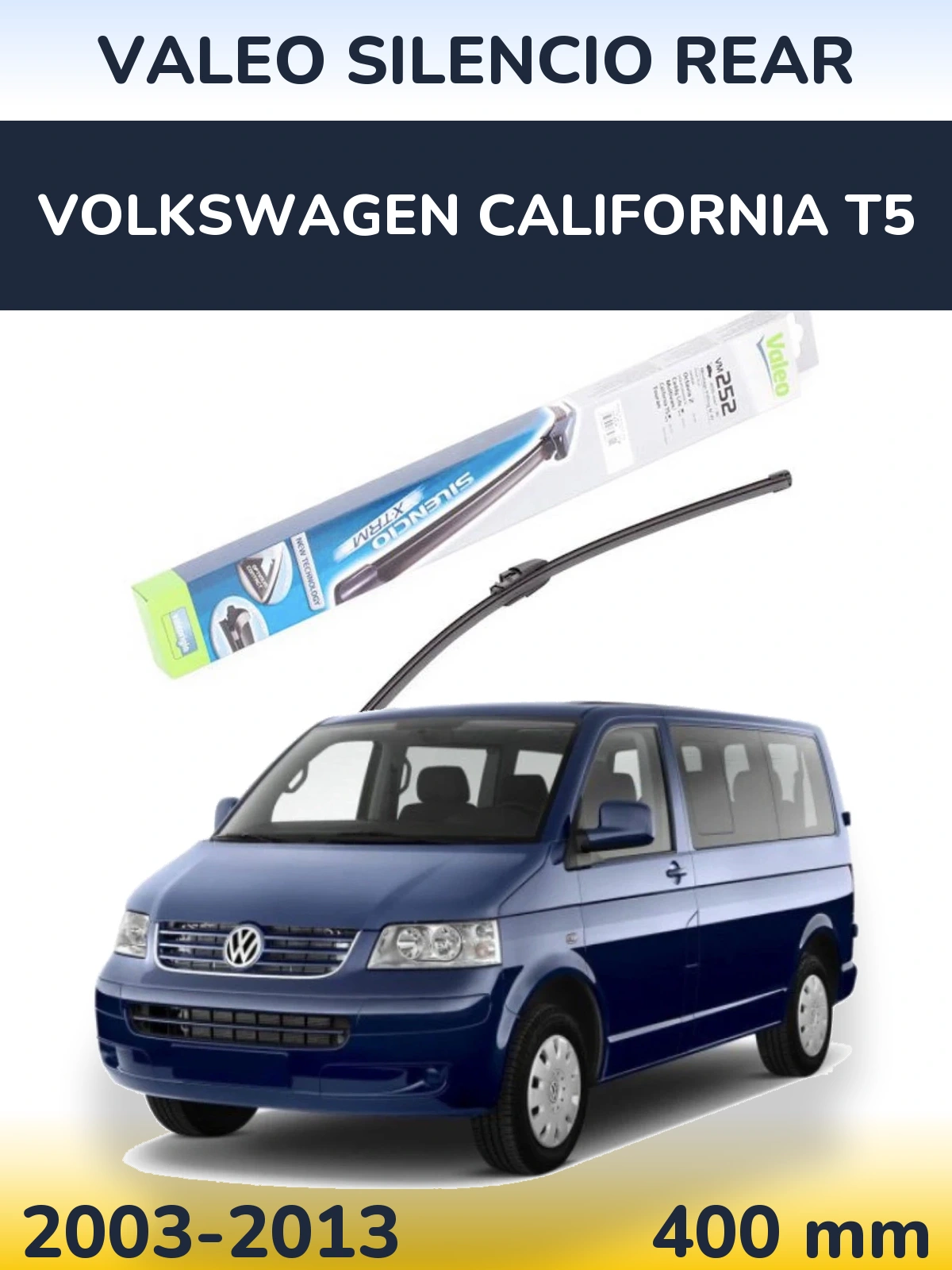 Torkarblad Valeo Silencio Rear för Volkswagen California T5